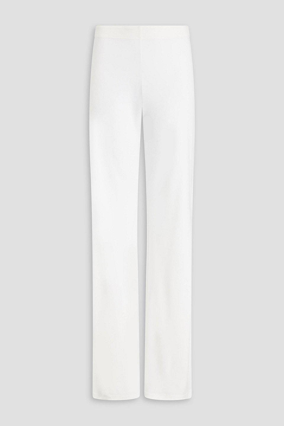 Alberta Ferretti Crepe Flared Pants In Ivory