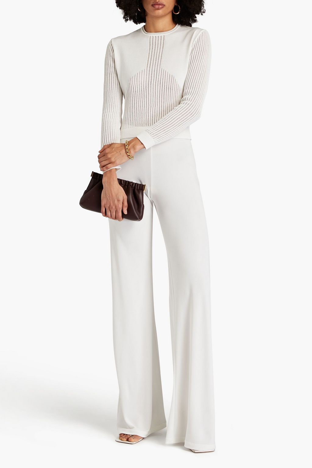 ALBERTA FERRETTI Crepe flared pants