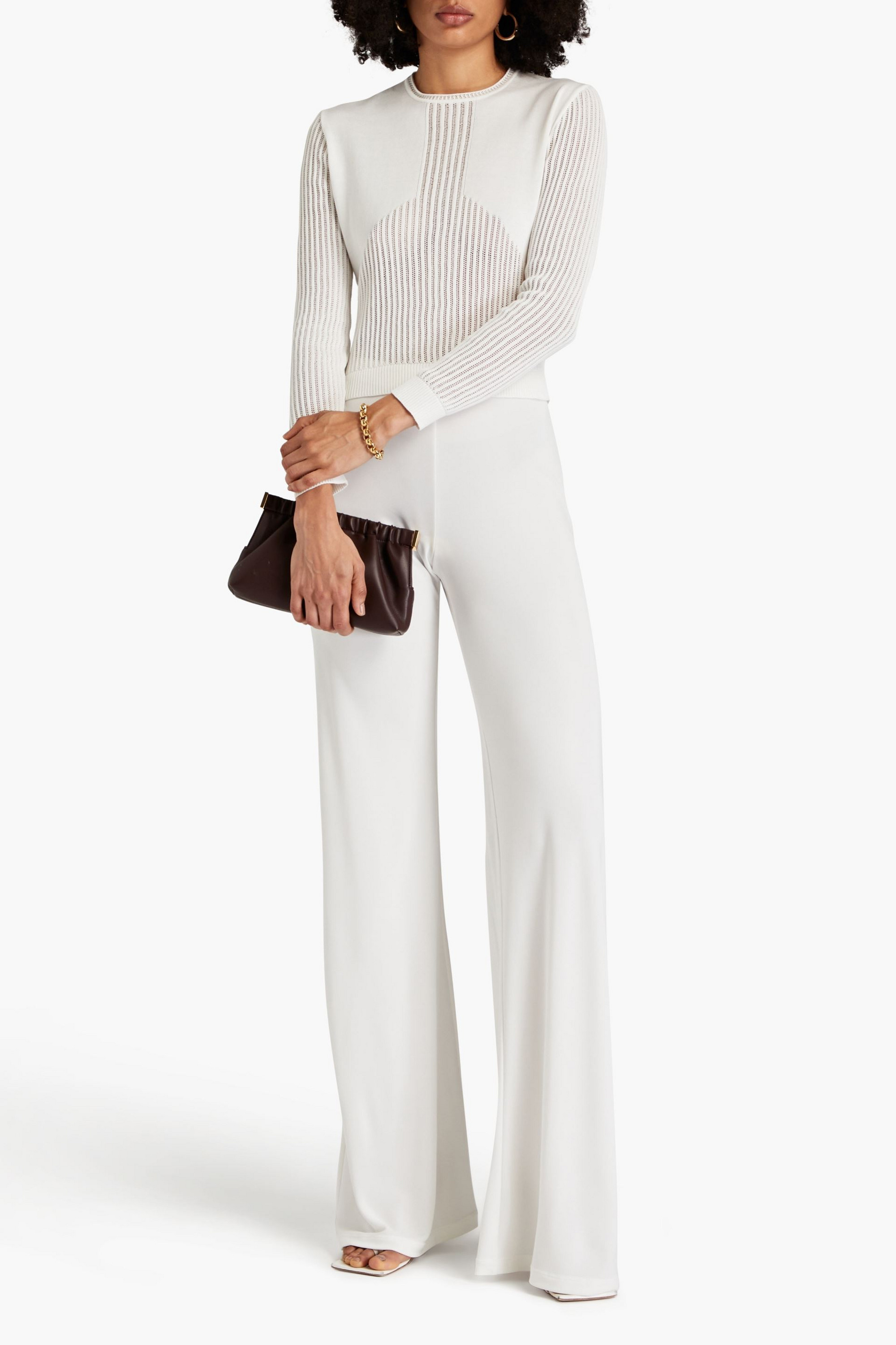 ALBERTA FERRETTI Crepe flared pants
