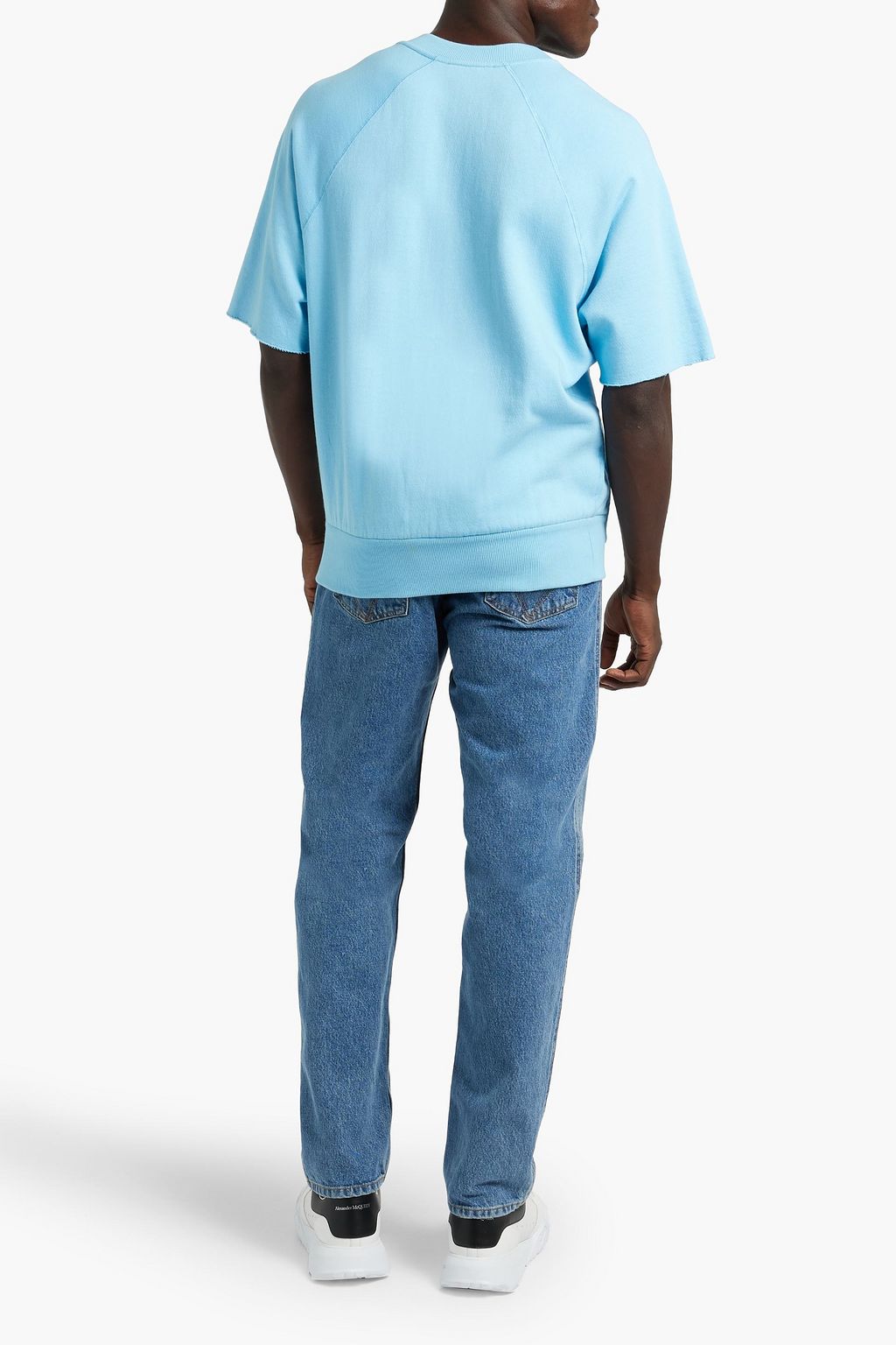 DOLCE&GABBANA Appliquéd printed French cotton-blend terry sweatshirt