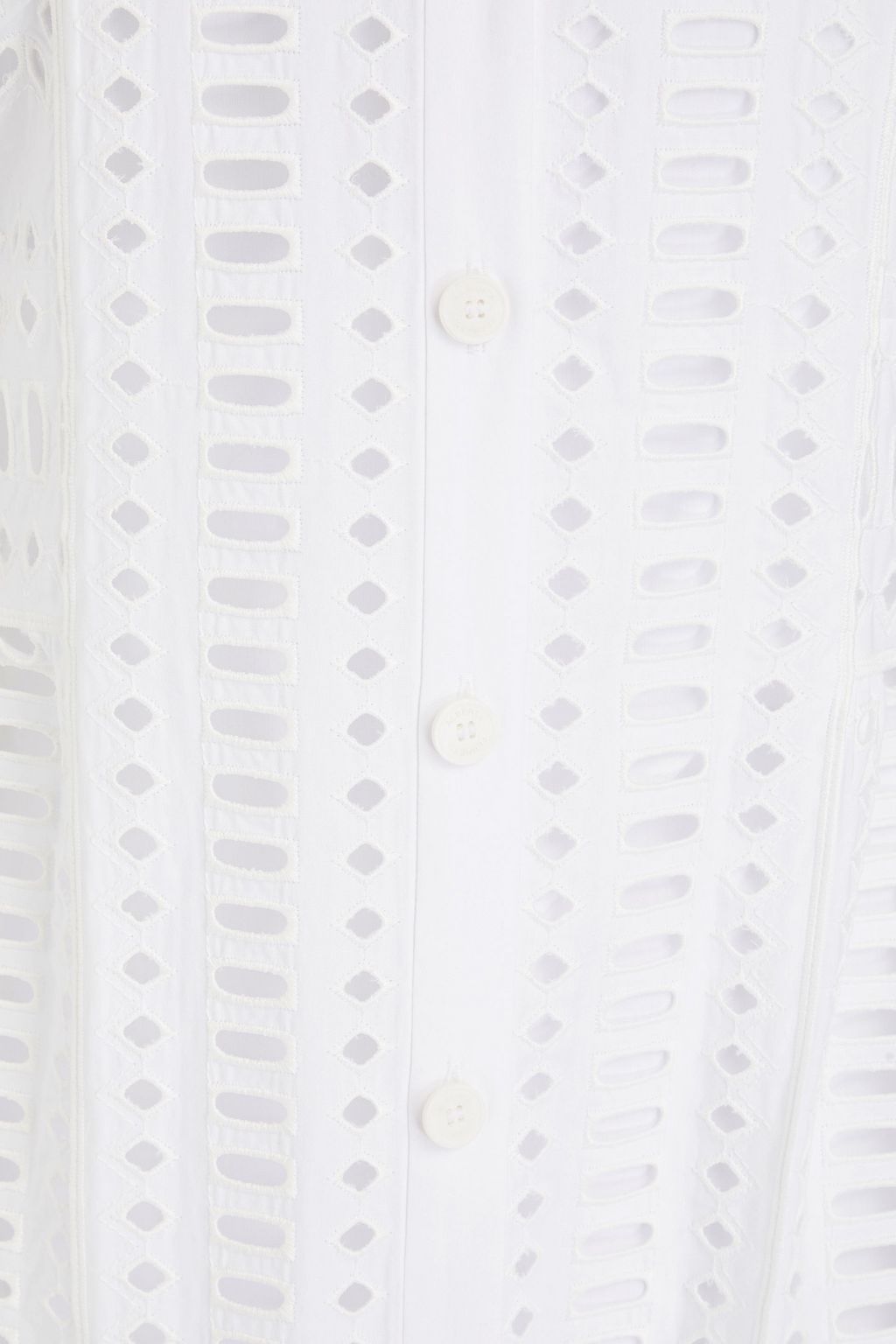 ALBERTA FERRETTI Broderie anglaise cotton midi shirt dress