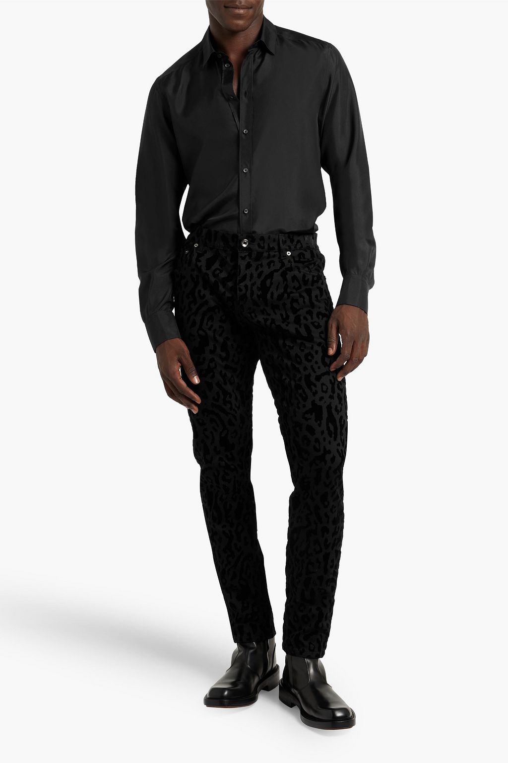 DOLCE&GABBANA Slim-fit silk shirt