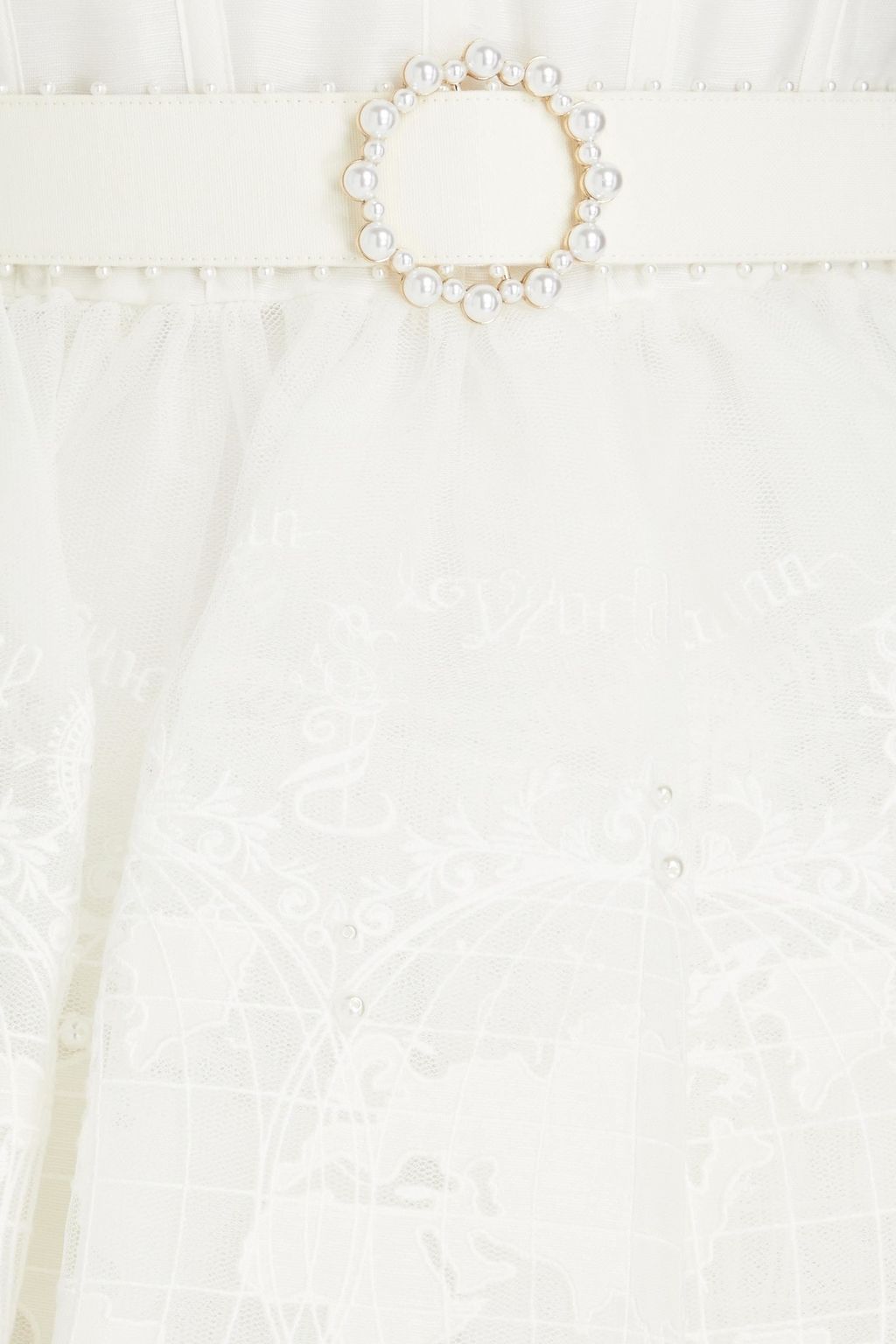 ZIMMERMANN Embellished embroidered linen and silk-blend mini dress