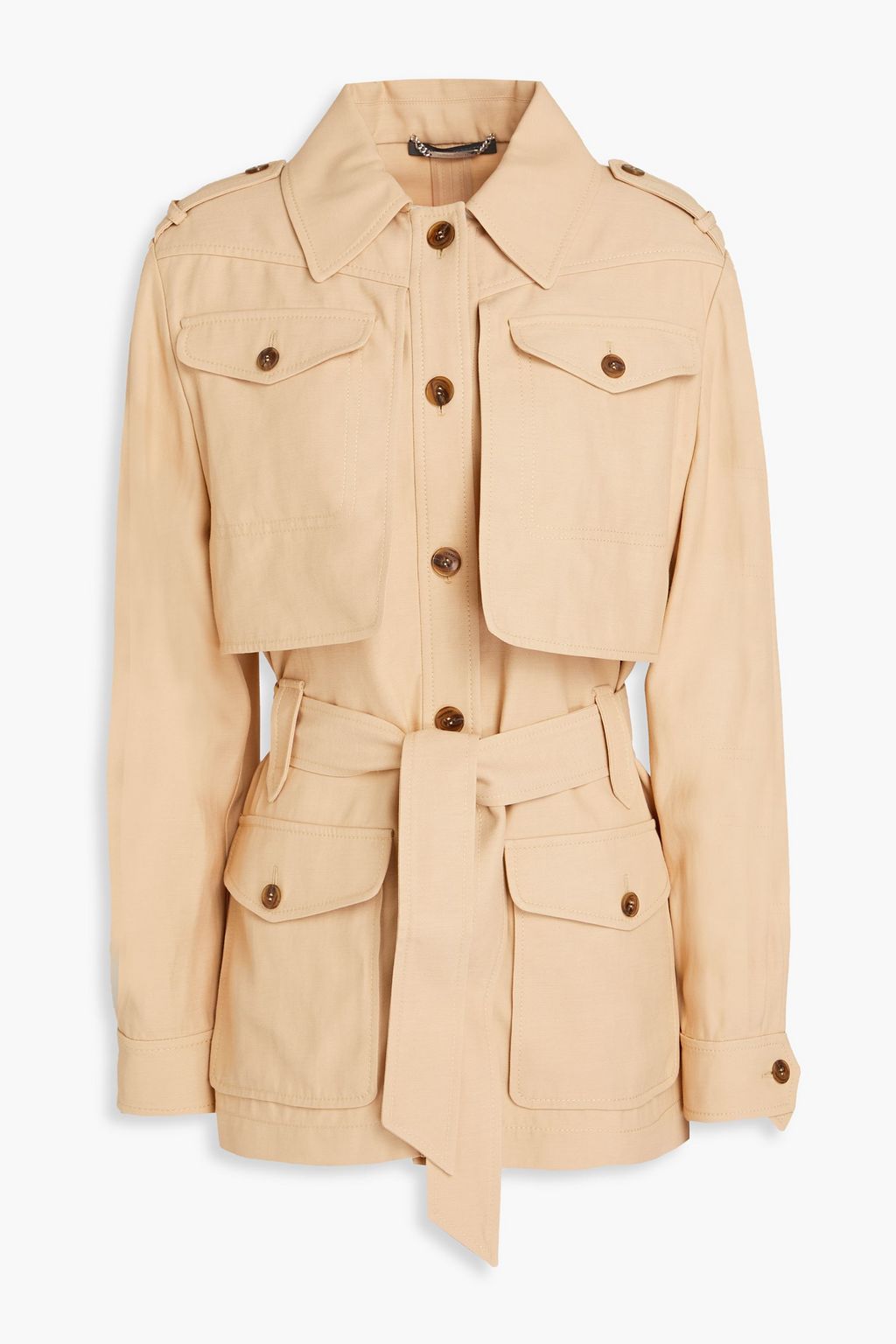 ALBERTA FERRETTI Belted twill jacket | THE OUTNET