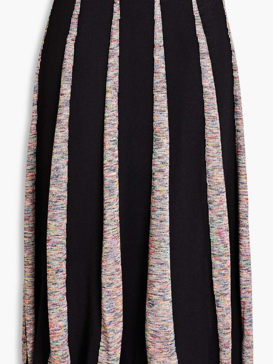 space-dyed ribbed-knit midi skirt