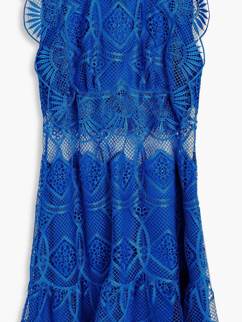 guipure lace mini dress