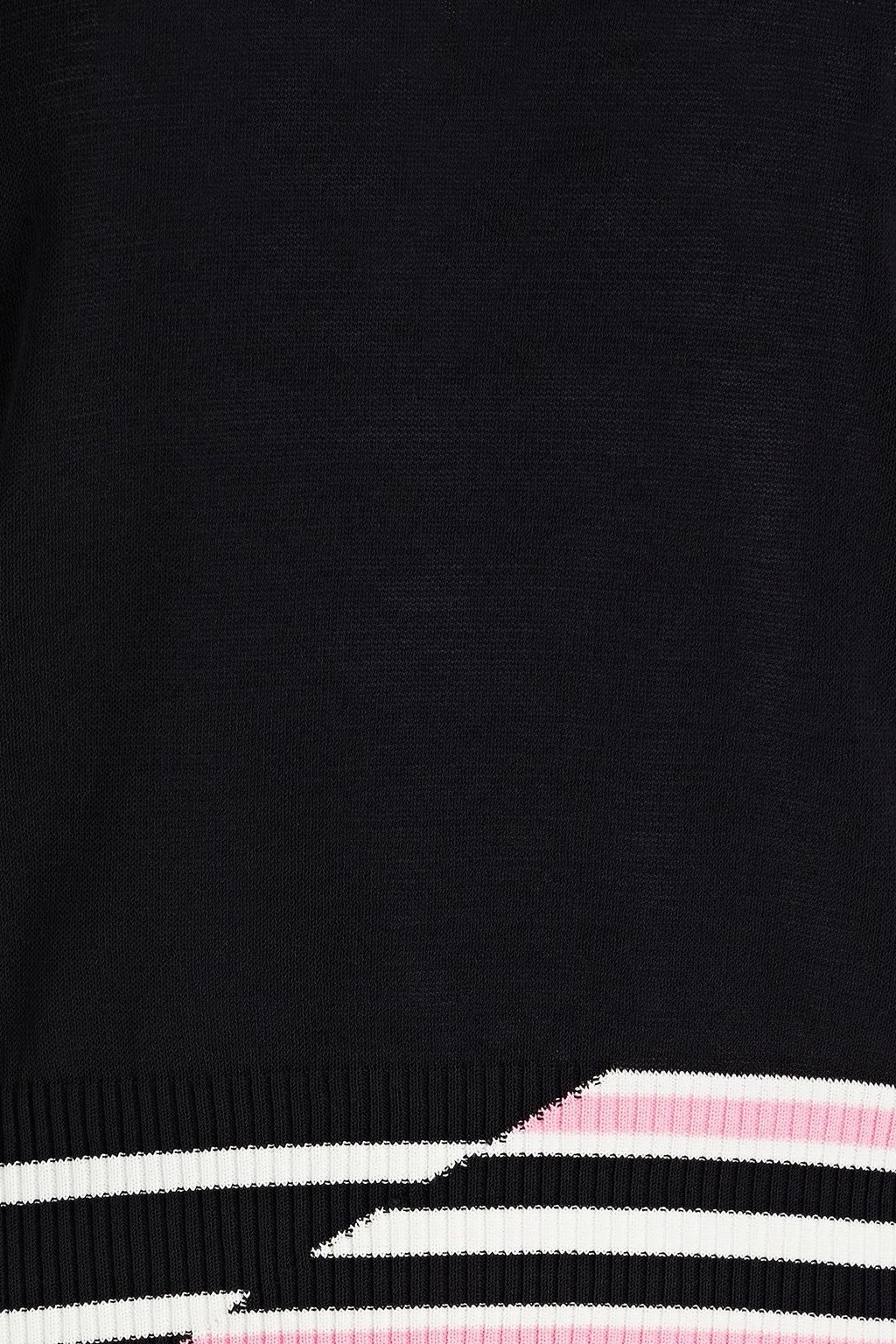 BOUTIQUE MOSCHINO Striped cotton-blend polo sweater
