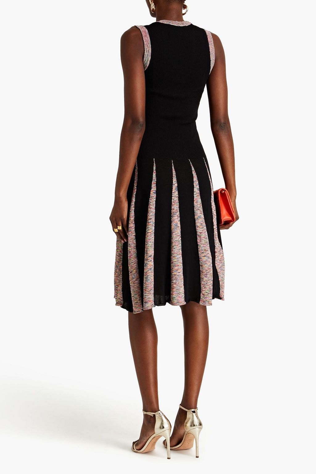 BOUTIQUE MOSCHINO Space-dyed ribbed-knit dress