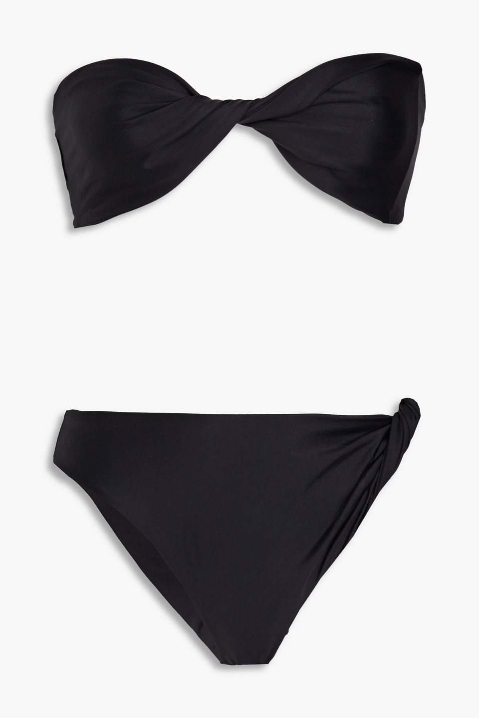 Rosetta Getty Bandeau-bikini Mit Twist-detail In Black