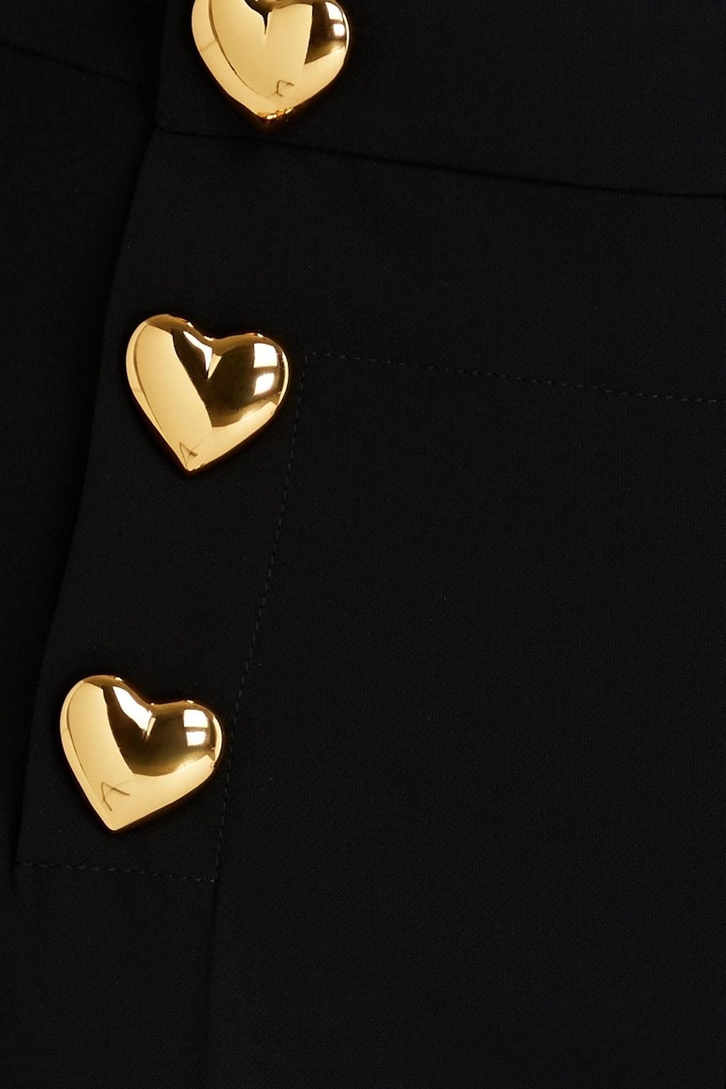 MOSCHINO Button-embellished crepe wide-leg pants