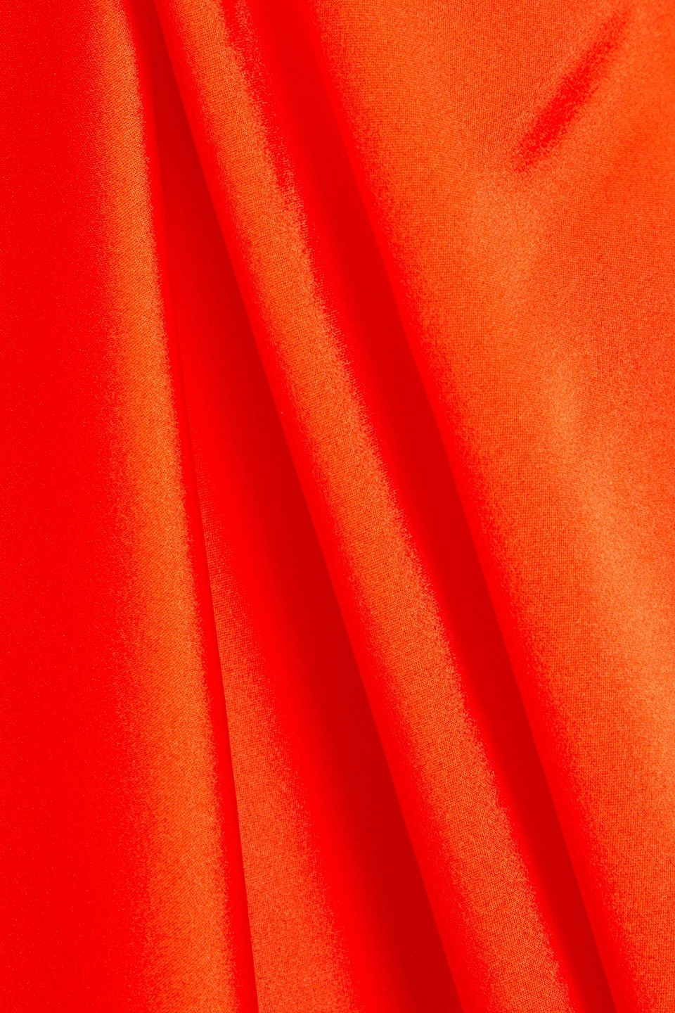 Frame Washed-silk Top In Tomato Red