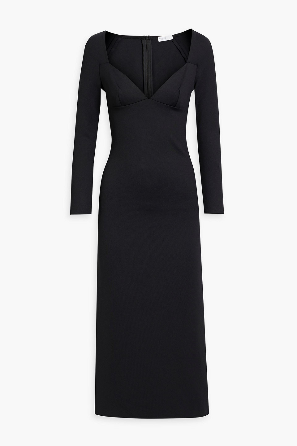 Rosetta Getty Stretch-ponte Midi Dress In Black