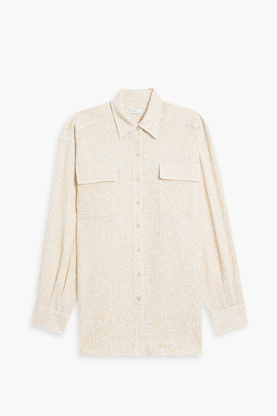 Rosetta Getty Embroidered Gauze Shirt In Off-white