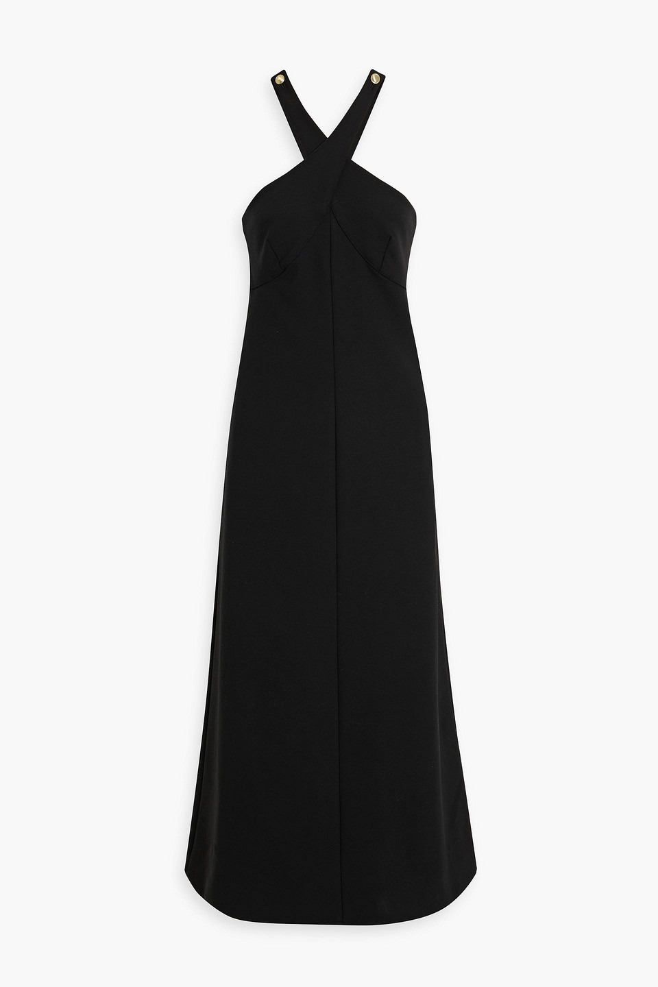 Rosetta Getty Wool-blend Maxi Dress In Black