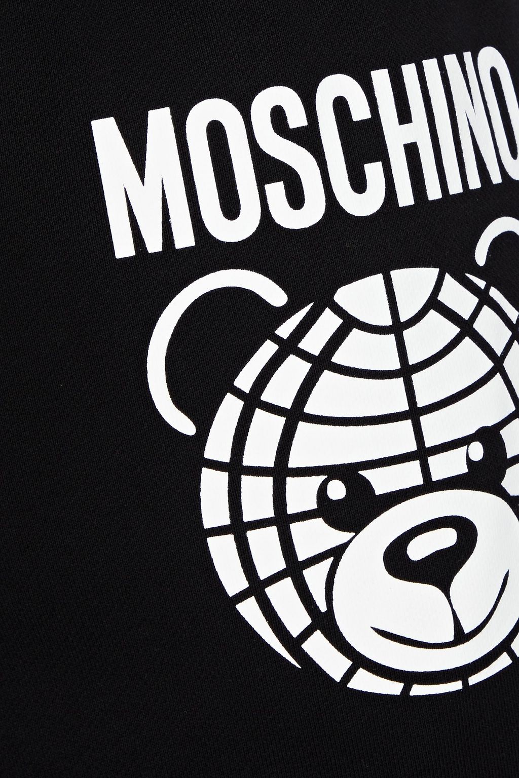 MOSCHINO Printed French cotton-terry track pants
