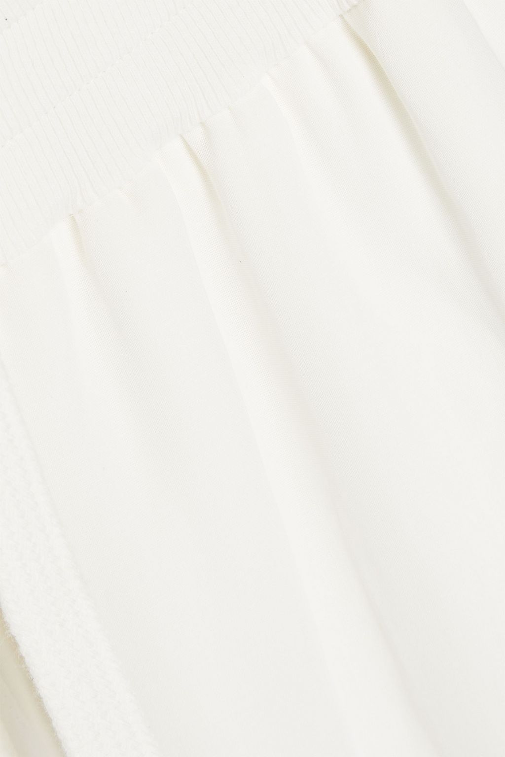 BRUNELLO CUCINELLI Bead-embellished cotton-gauze track pants