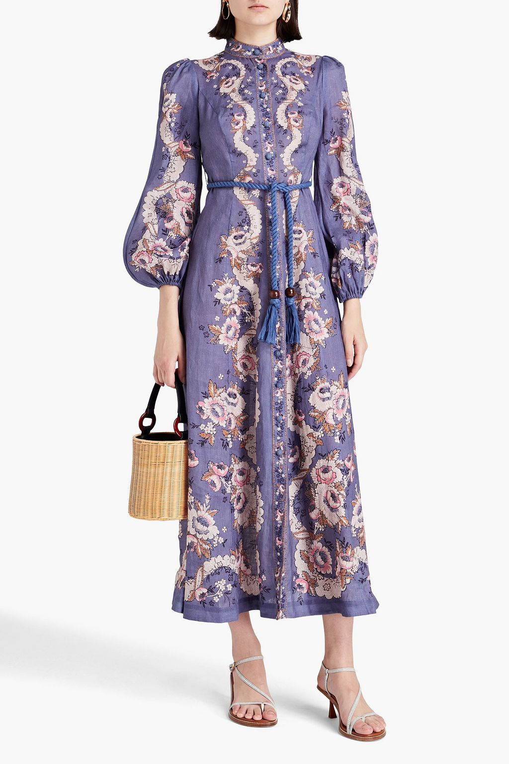 ZIMMERMANN Floral-print linen maxi dress