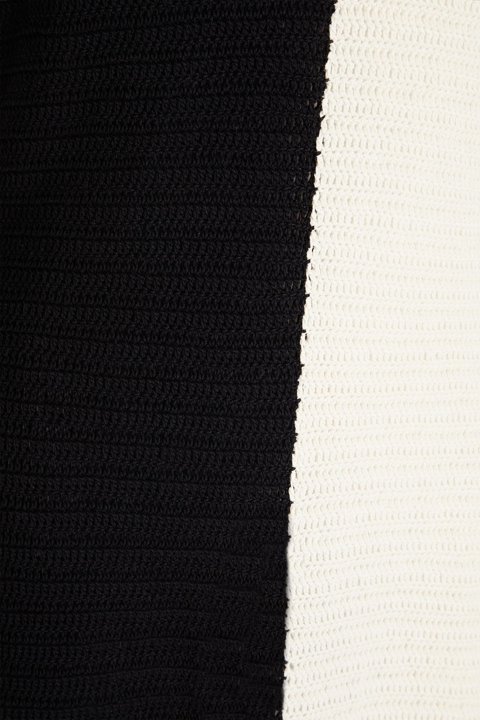 Zimmermann Two-tone Crochet Cotton Midi Dress In Black