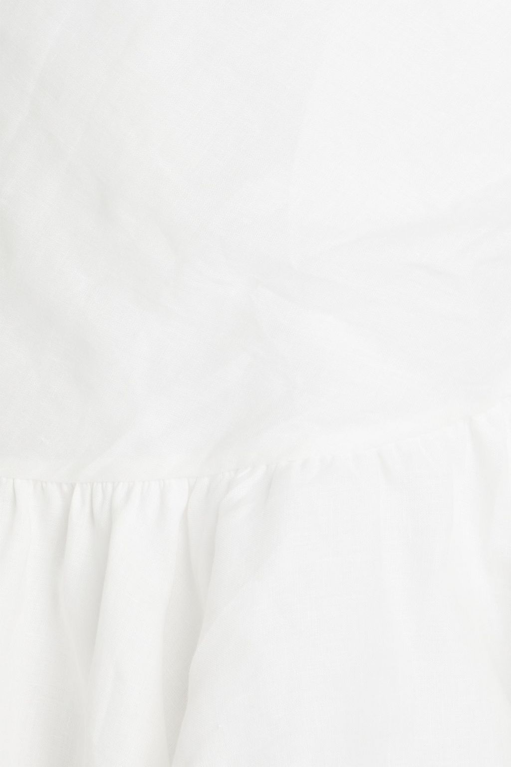 ZIMMERMANN Lyre ruffled cutout linen mini dress