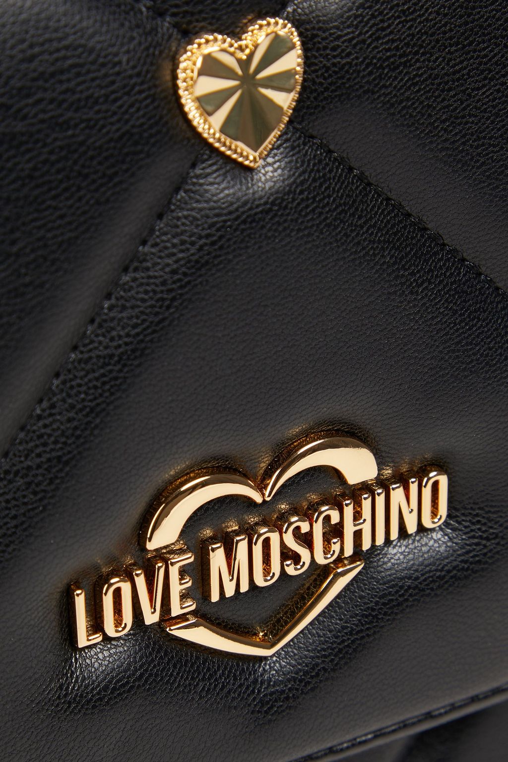LOVE MOSCHINO Embellished quilted faux leather tote