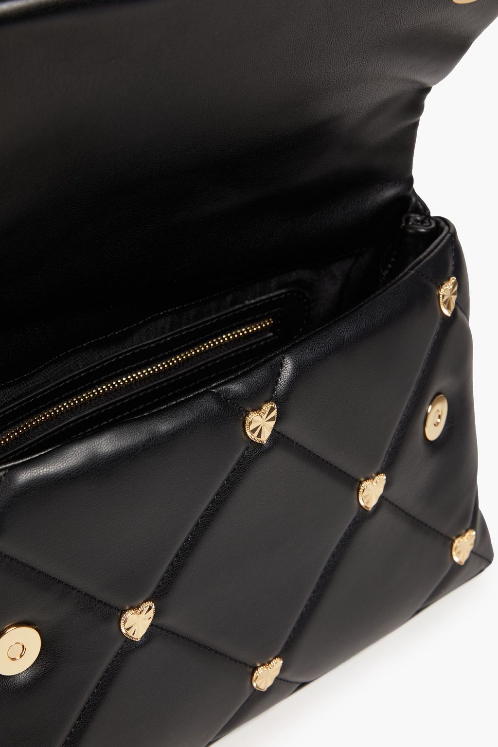 LOVE MOSCHINO Embellished quilted faux leather tote