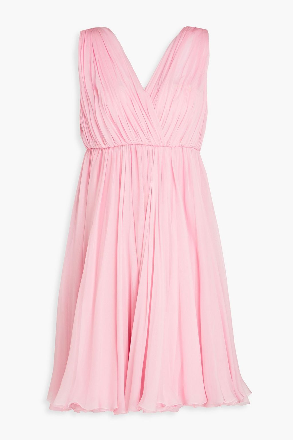 DOLCE GABBANA Pleated silk mini dress THE OUTNET