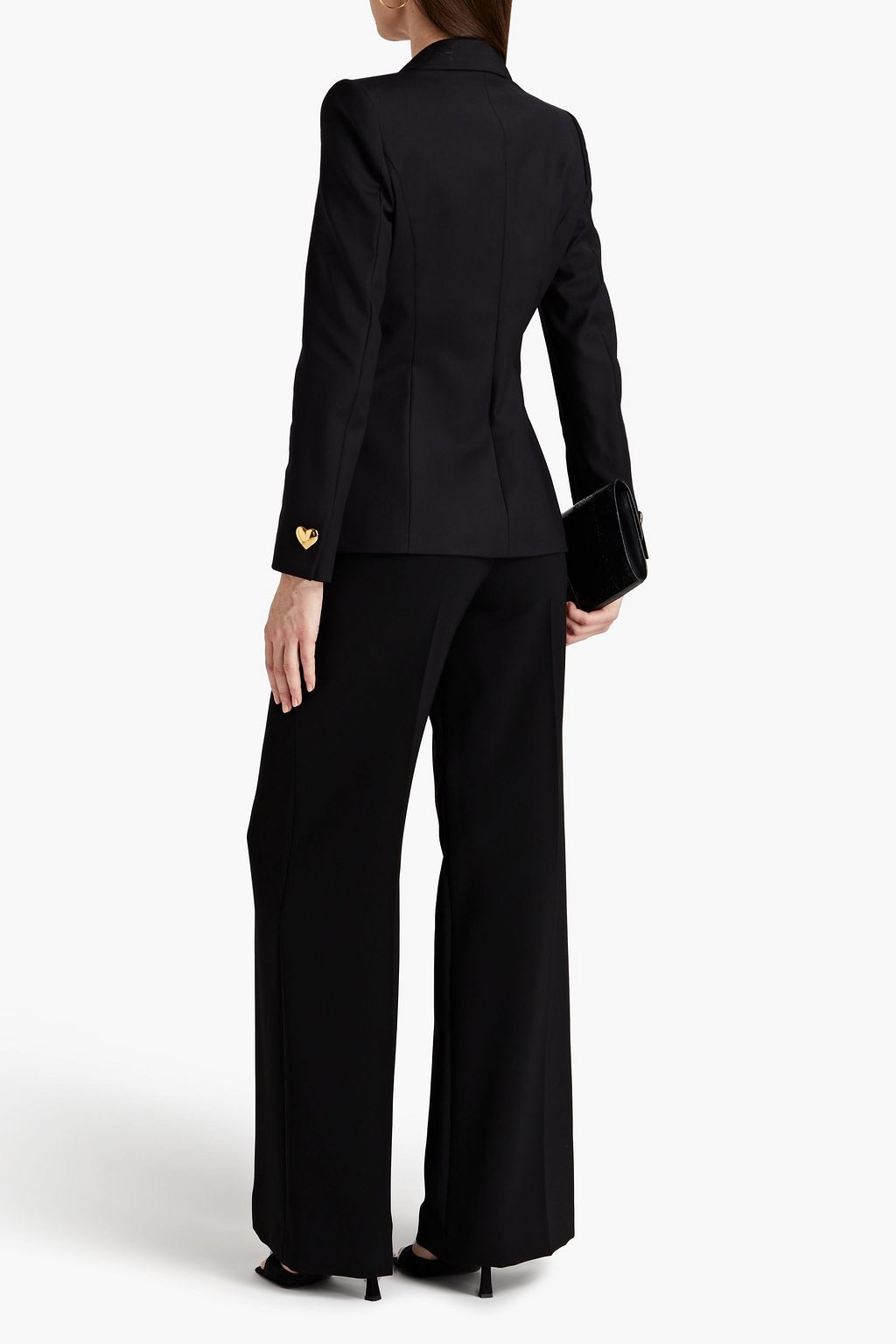 MOSCHINO Double-breasted cotton-blend blazer