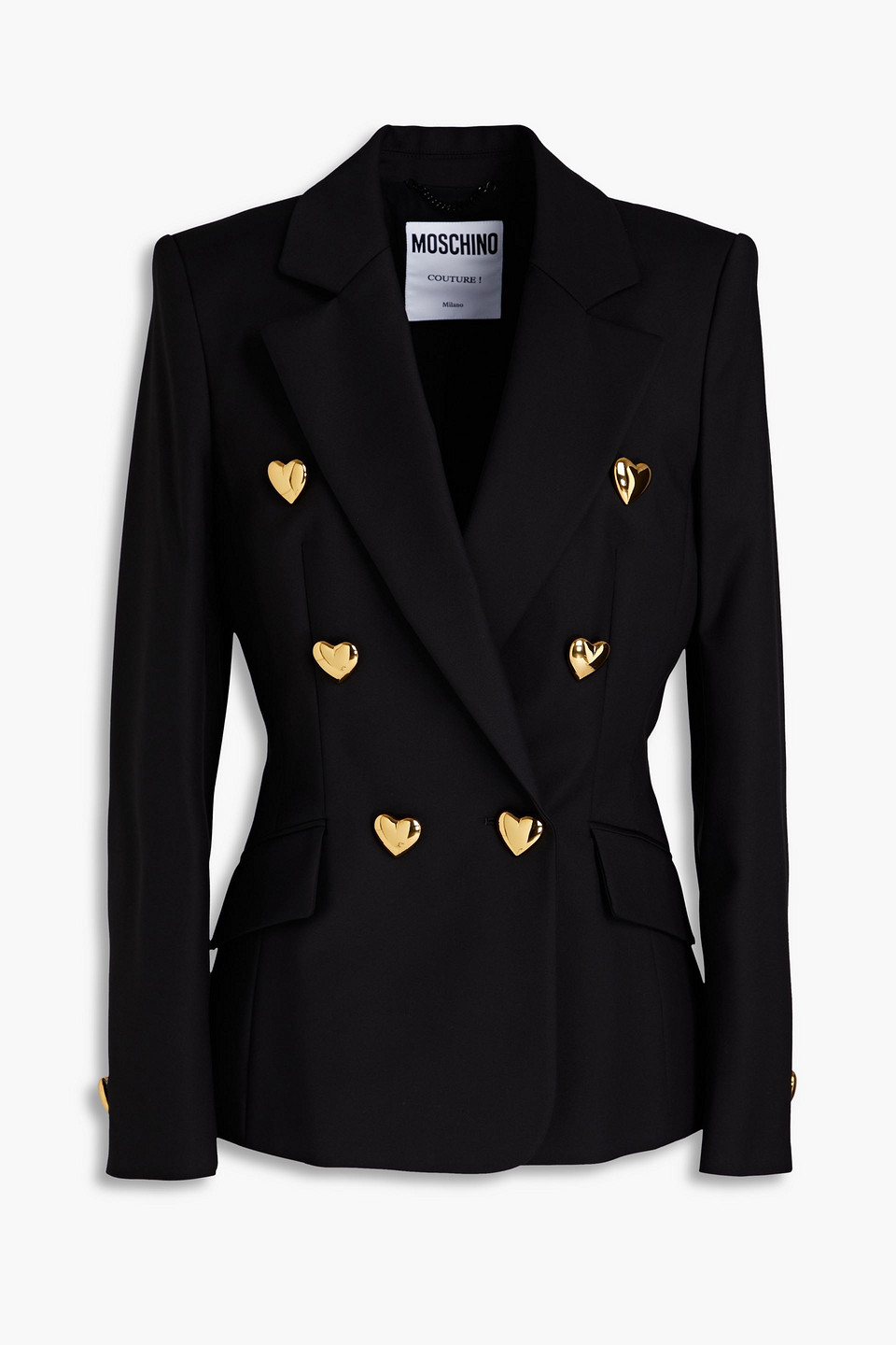 MOSCHINO DOUBLE-BREASTED COTTON-BLEND BLAZER