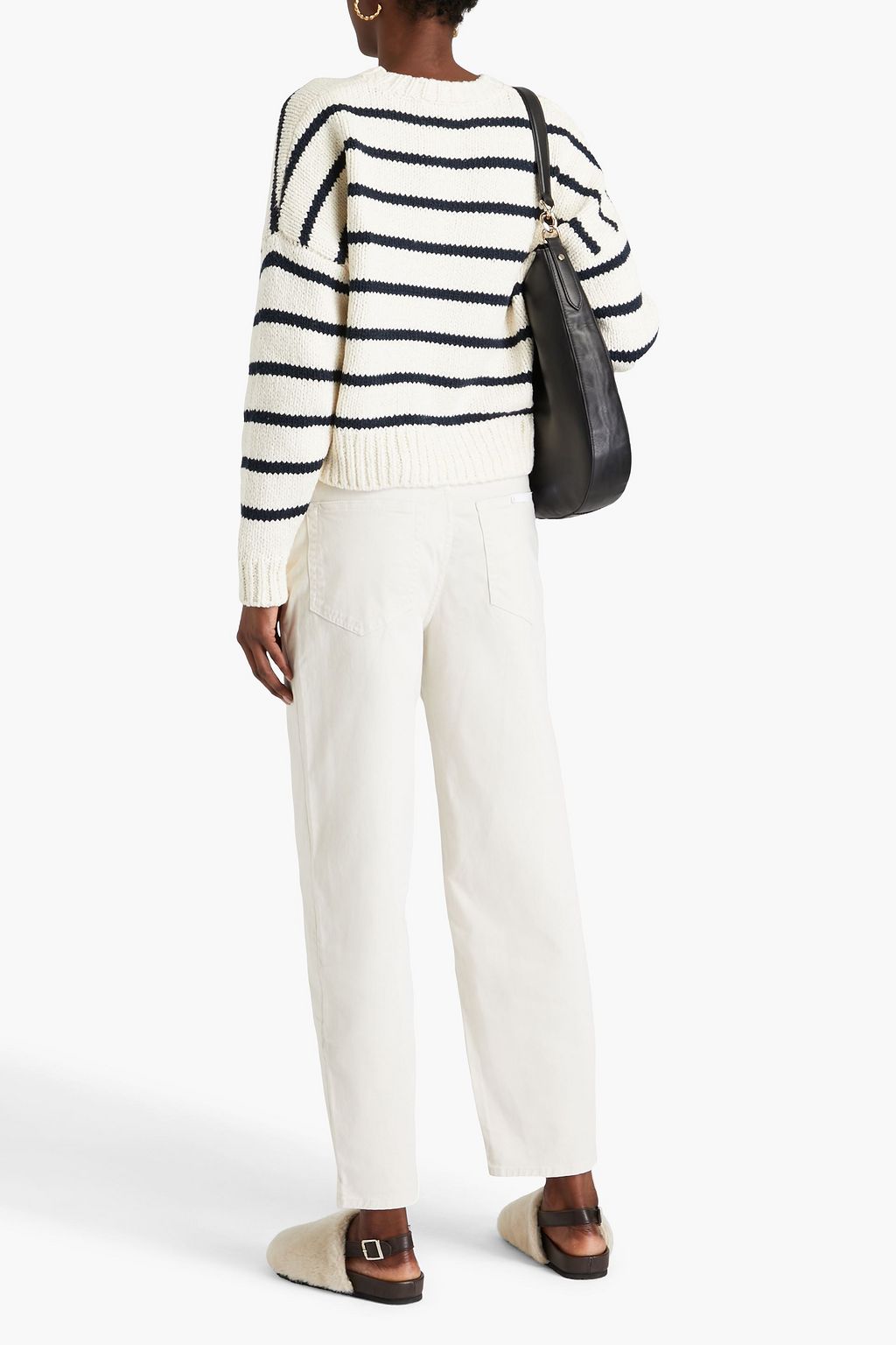 FRAME Striped cotton sweater