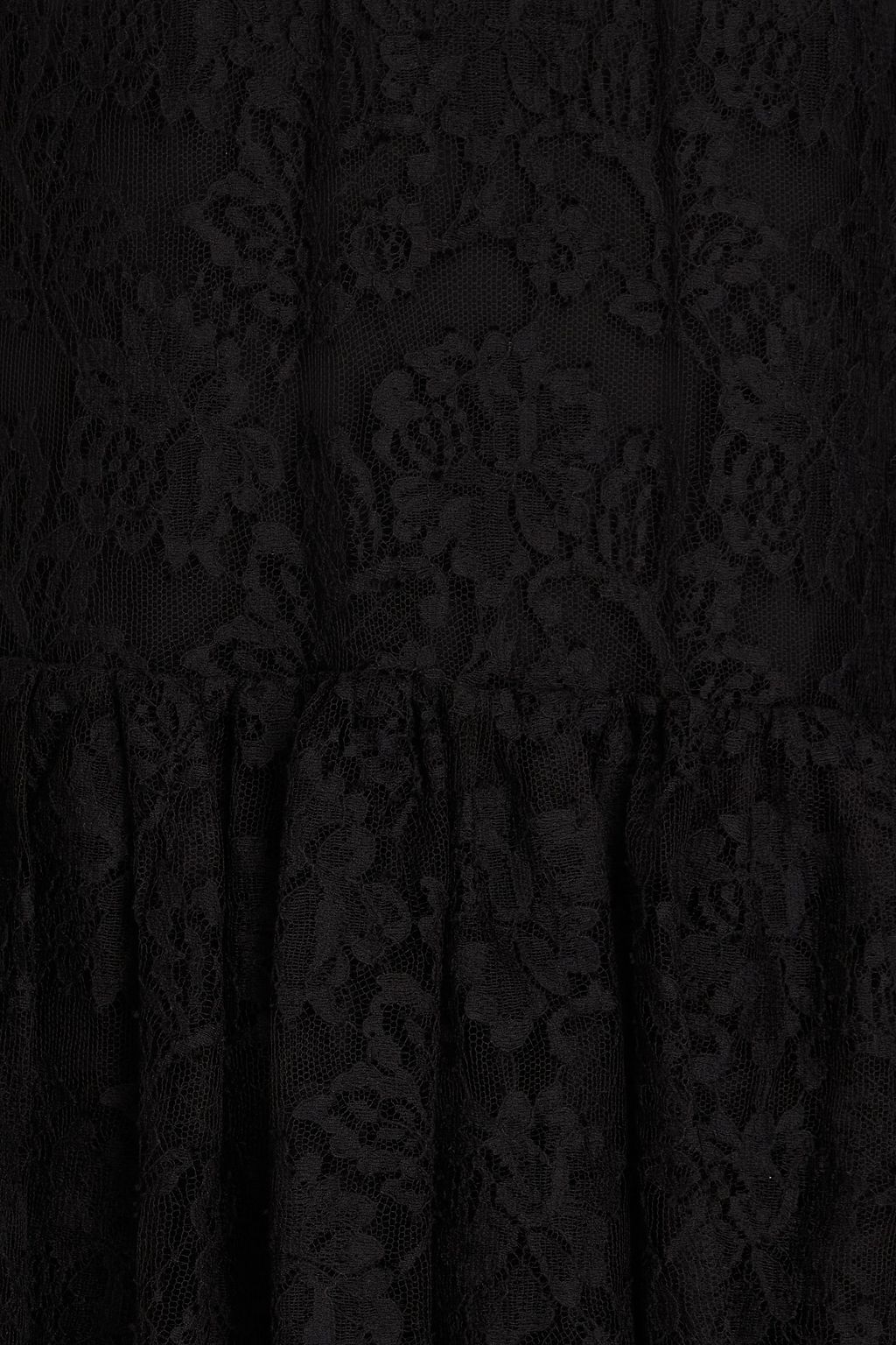 DOLCE&GABBANA Gestuftes Minikleid aus Spitze aus einer Baumwollmischung