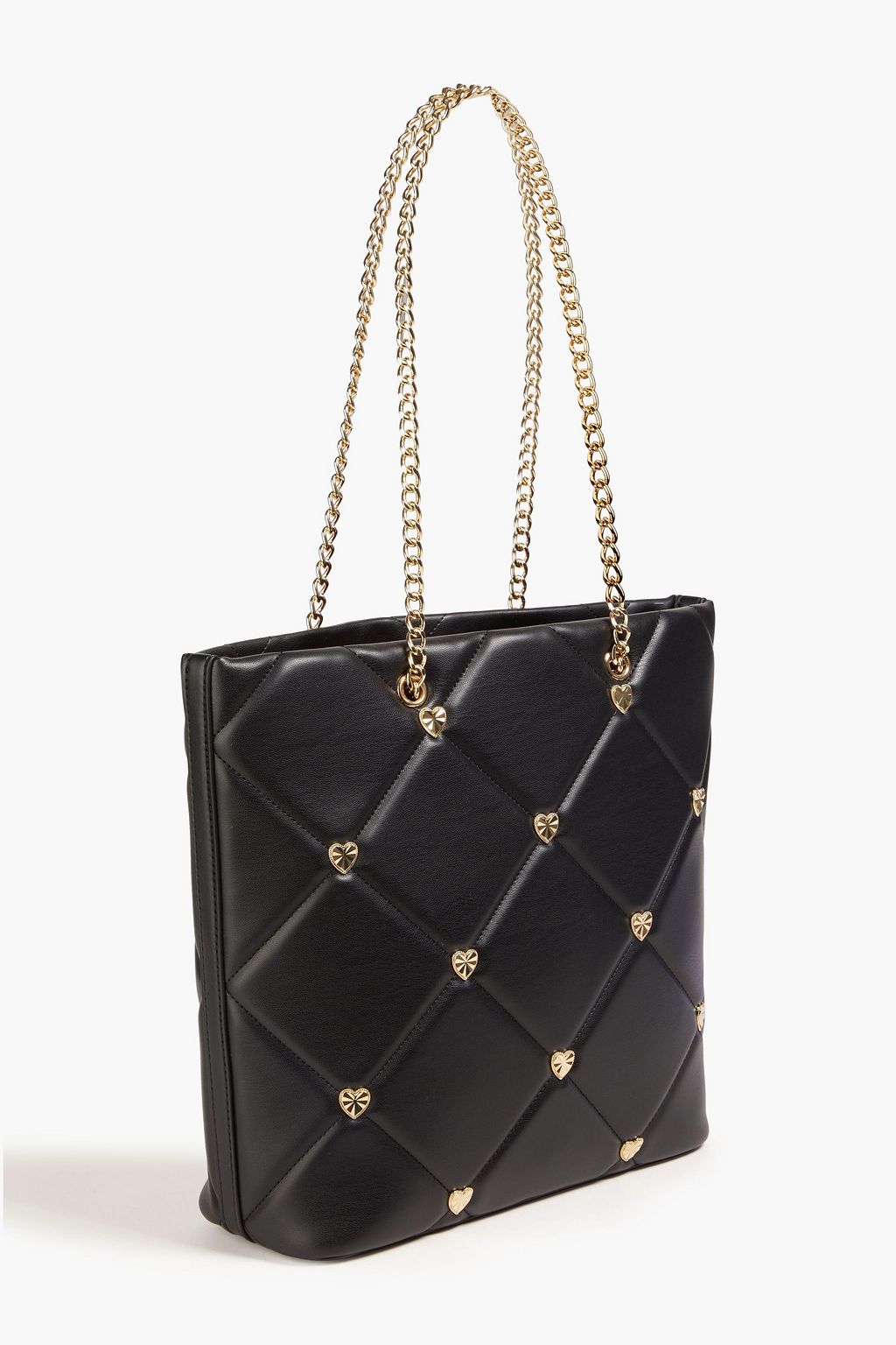 LOVE MOSCHINO Embellished quilted faux leather tote