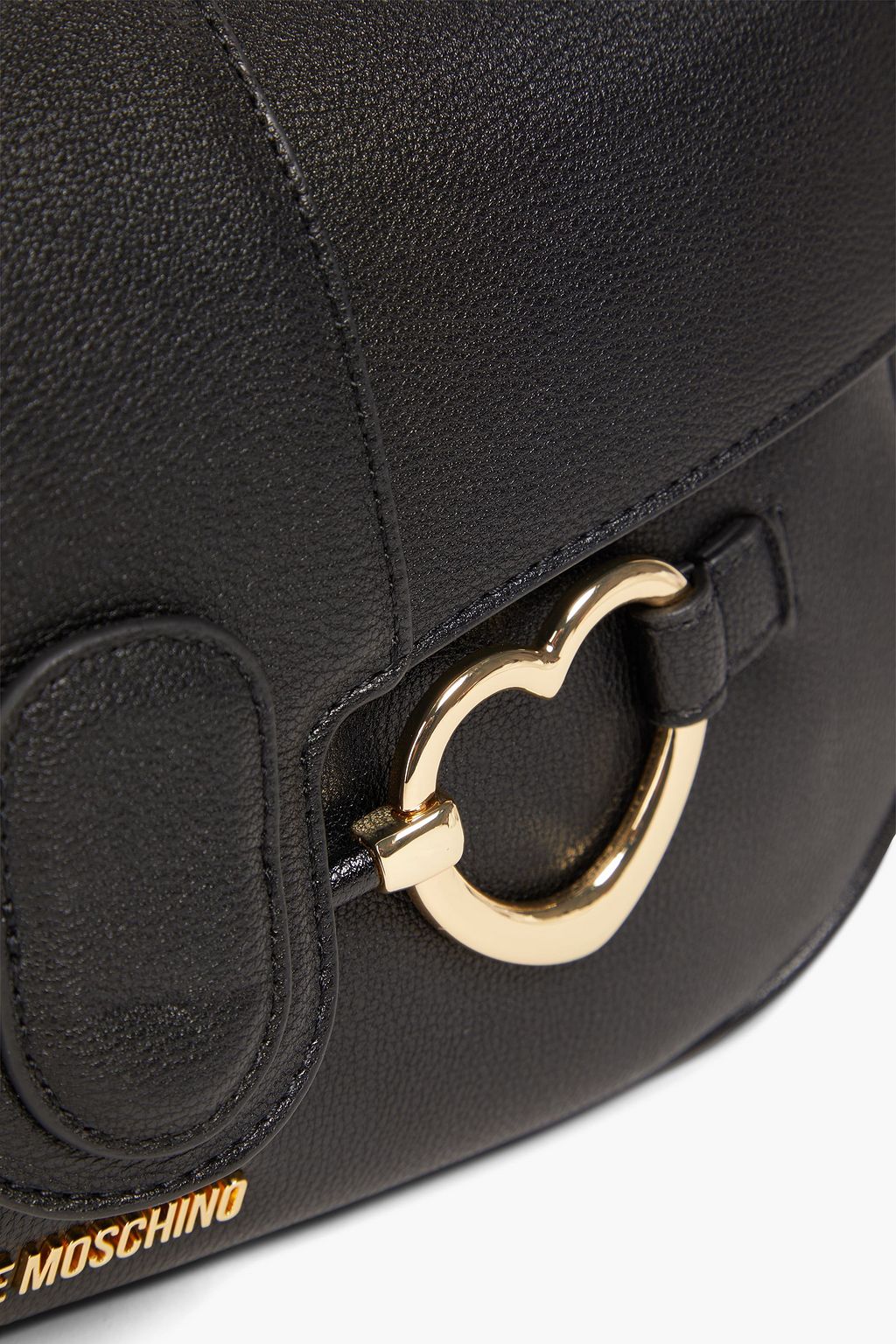 LOVE MOSCHINO حقيبة كتف مصنوعة من الجلد الصناعي المحبب بتصميم مزركش