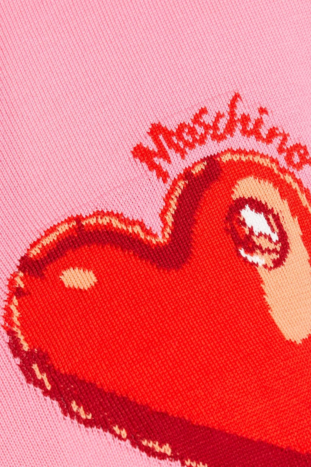 MOSCHINO Intarsia cotton sweater