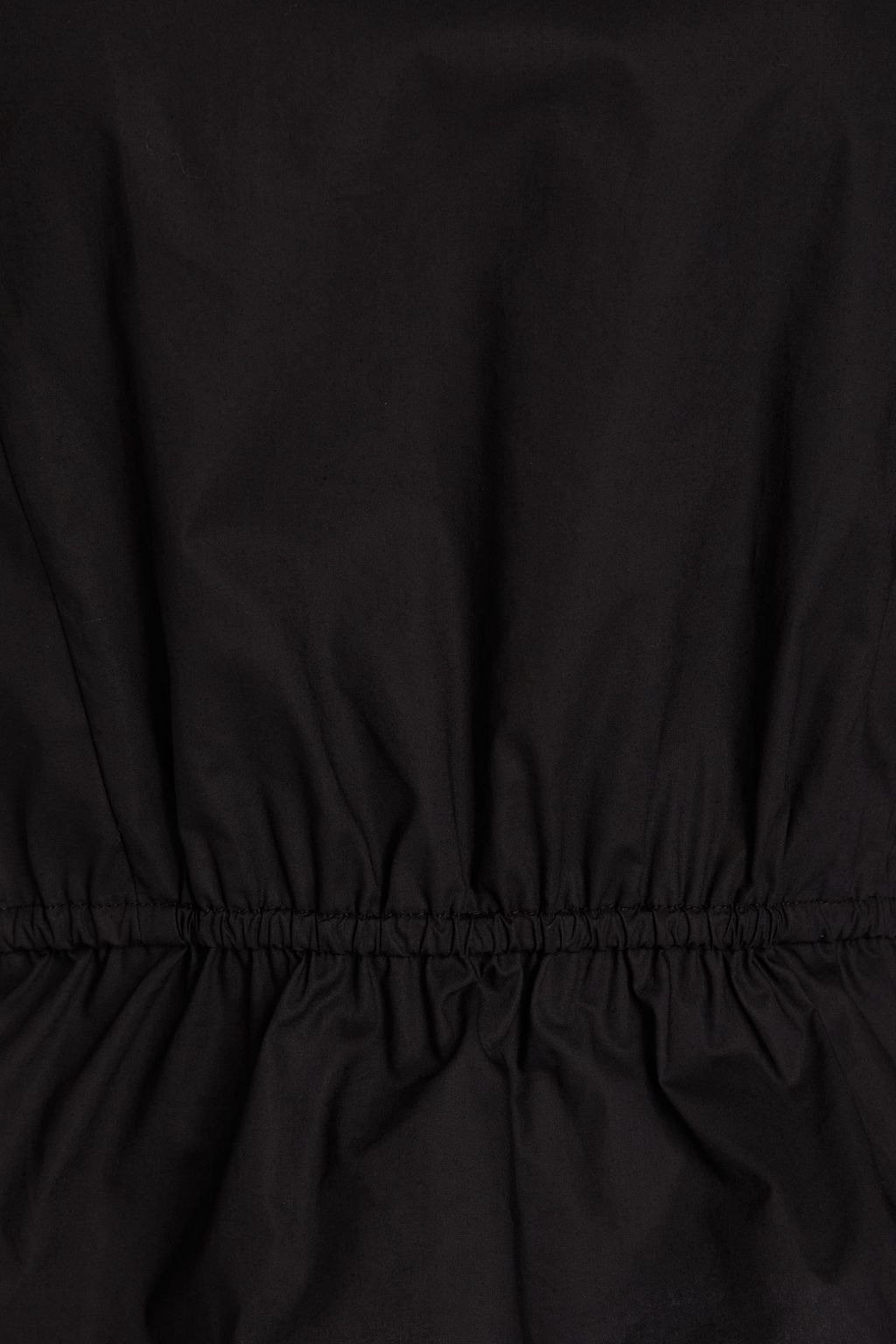 FRAME Gathered cotton-poplin top