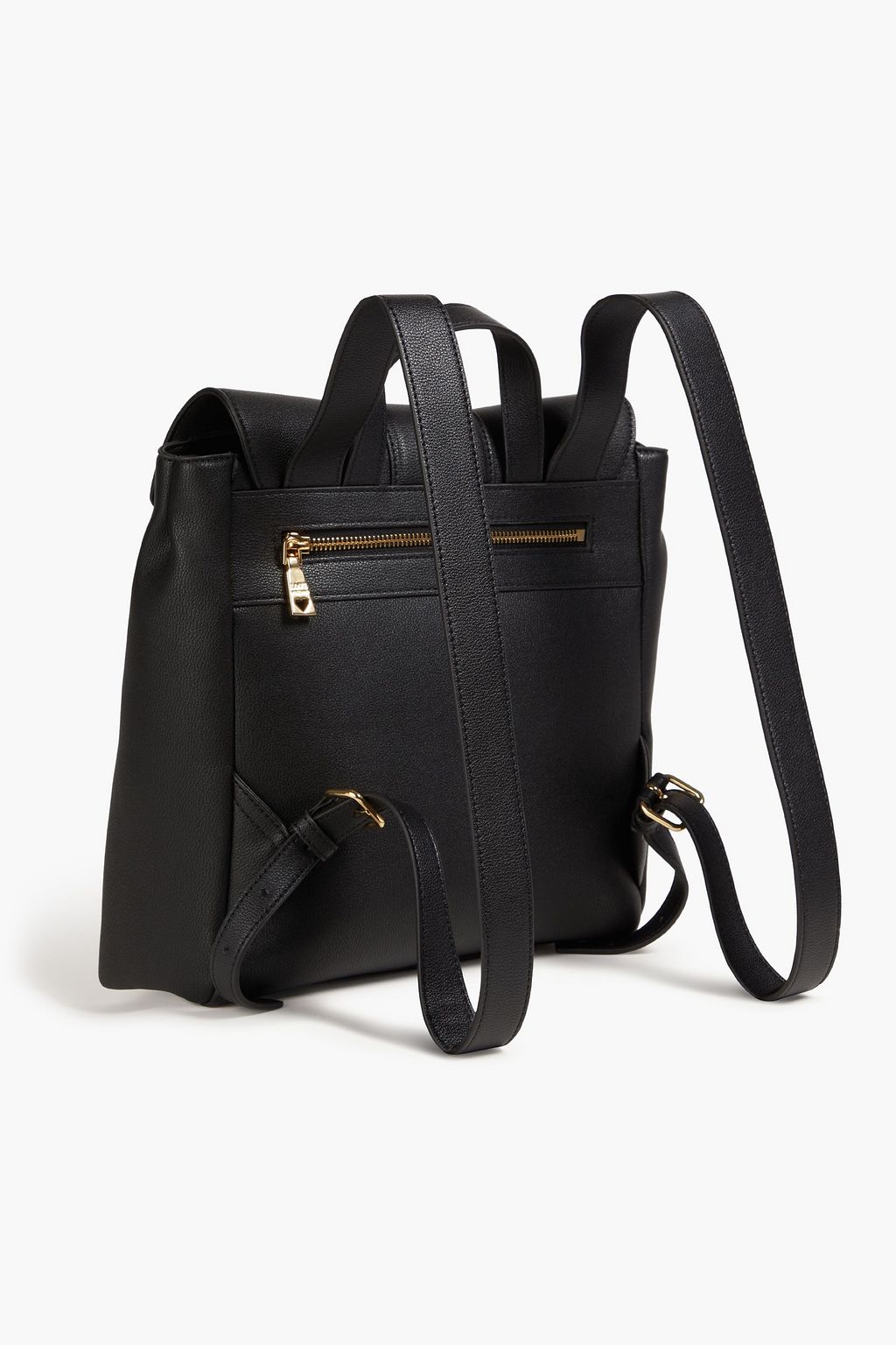 LOVE MOSCHINO Embellished faux textured leather backpack
