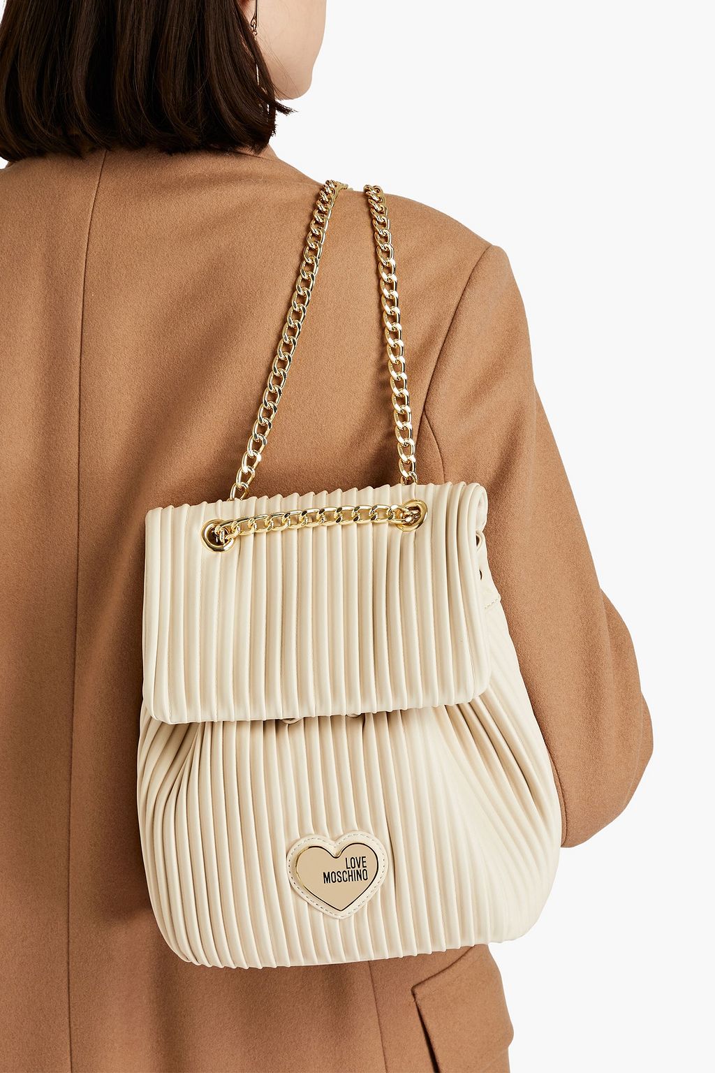 LOVE MOSCHINO Quilted faux leather backpack