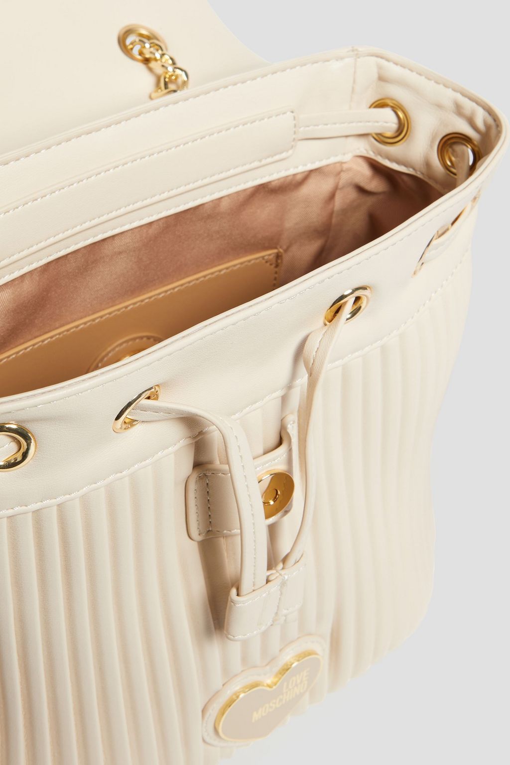 LOVE MOSCHINO Quilted faux leather backpack