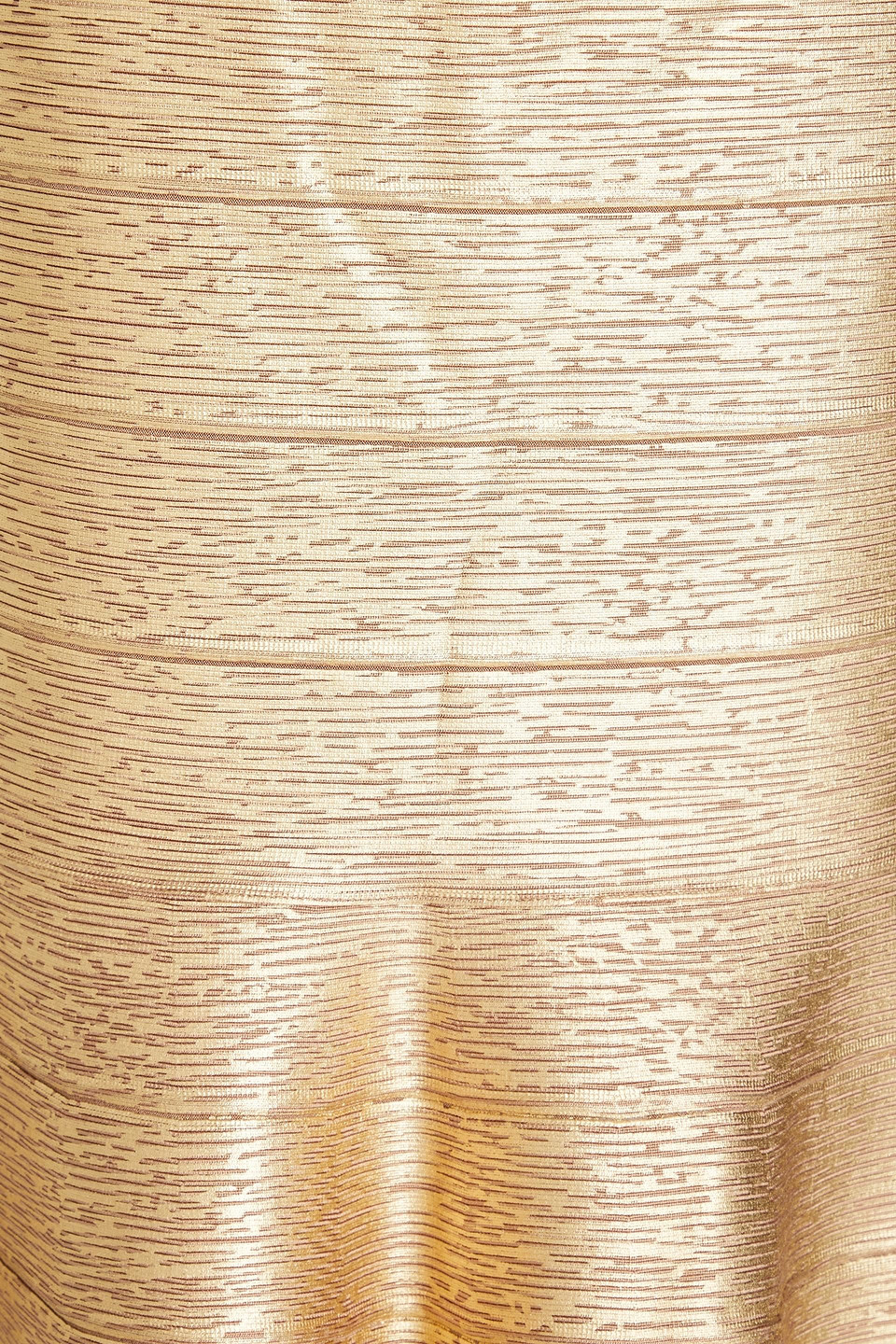 Shop Herve Leger Fluted Metallic Bandage Dress In Gold