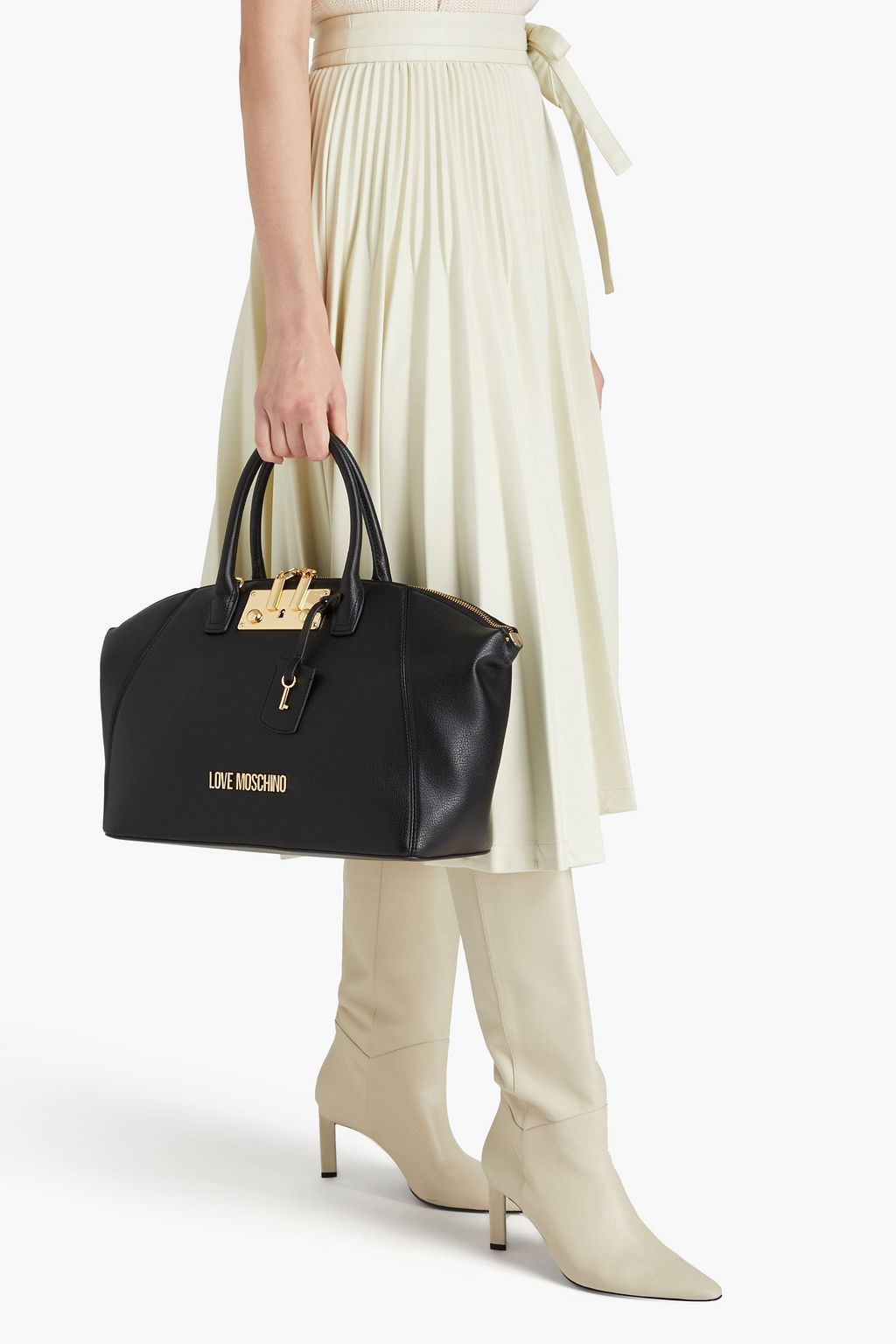 LOVE MOSCHINO Faux textured-leather tote