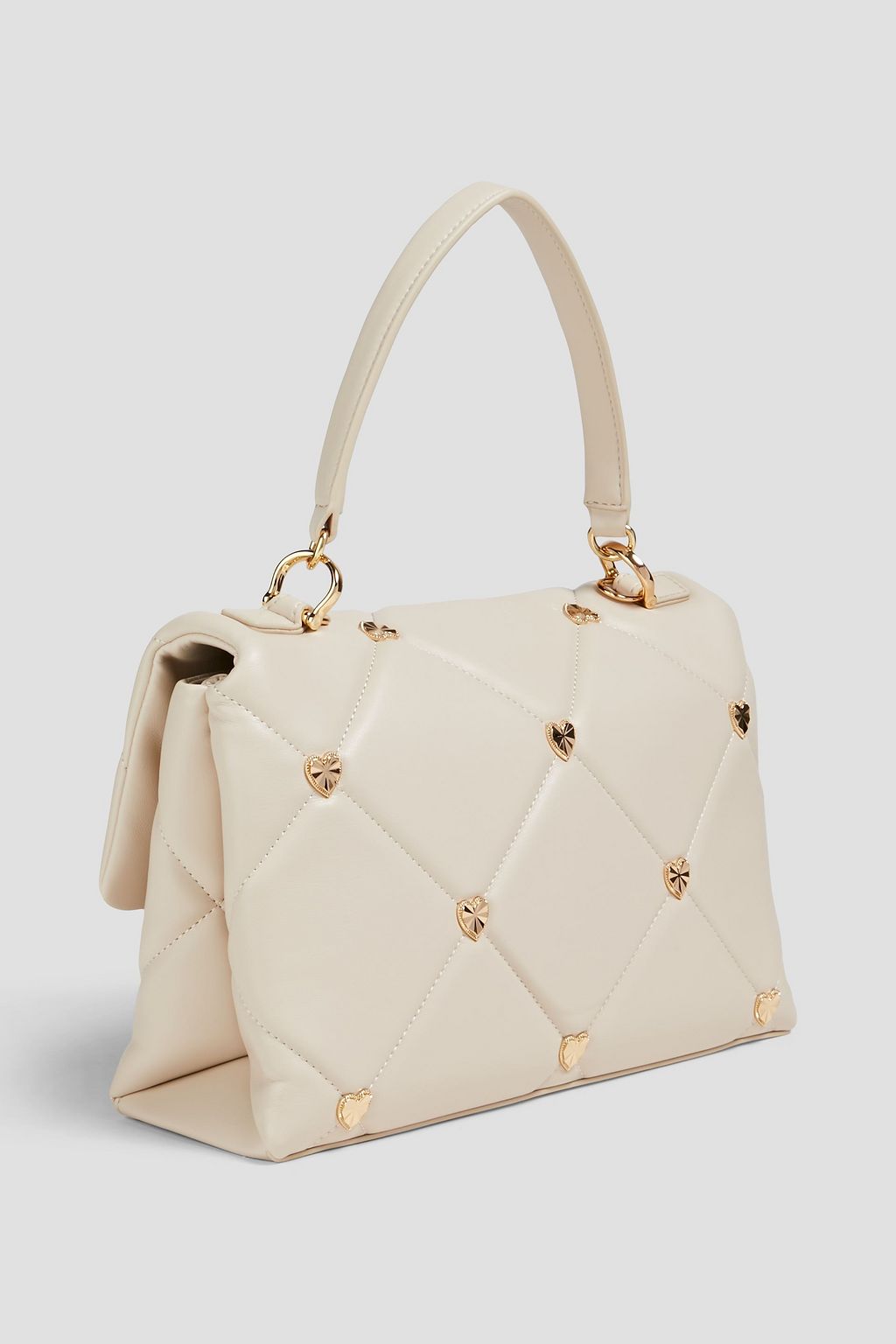 LOVE MOSCHINO Embellished quilted faux leather tote