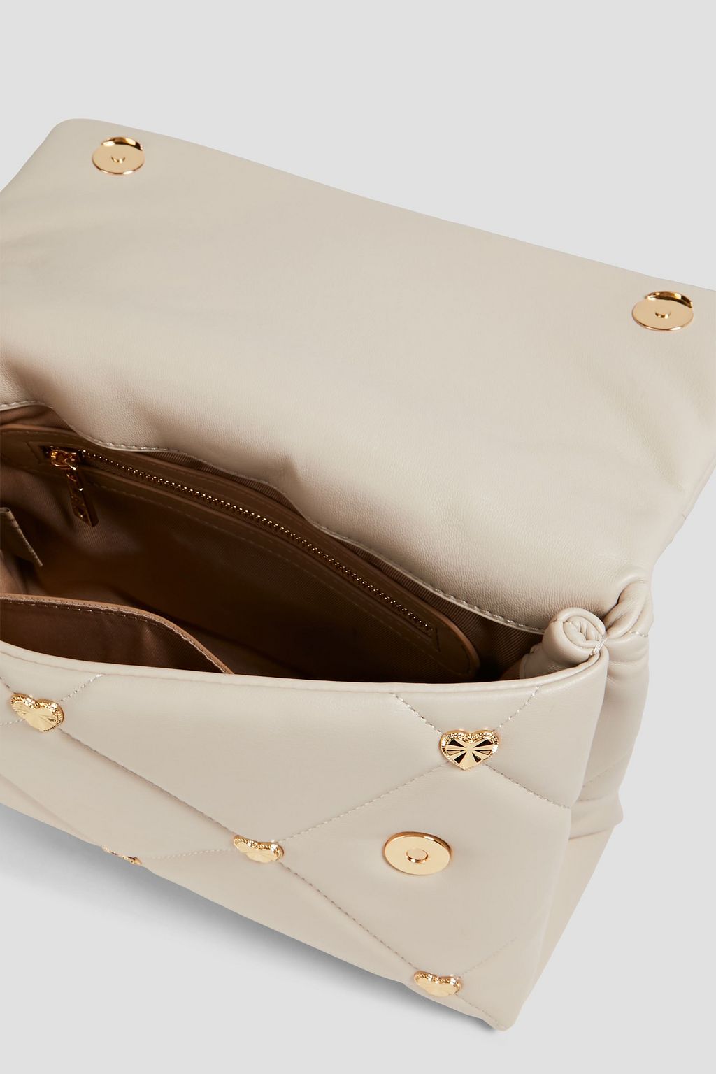 LOVE MOSCHINO Embellished quilted faux leather tote