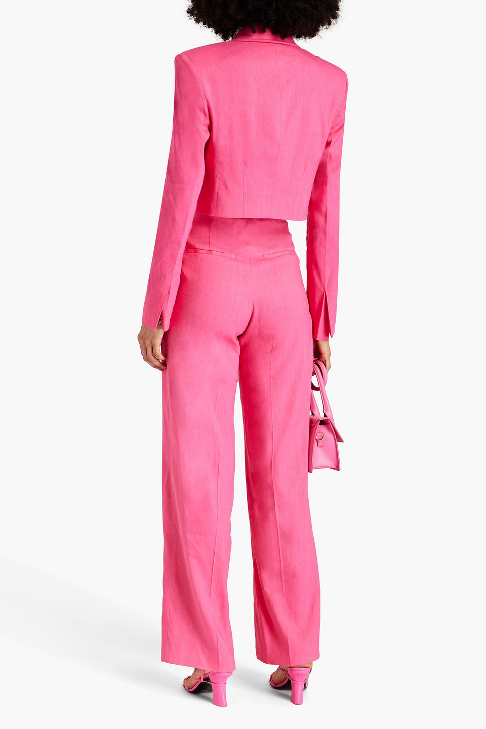  Frame - Cropped Blazer Aus Einer Leinenmischung - Pink - Xs 