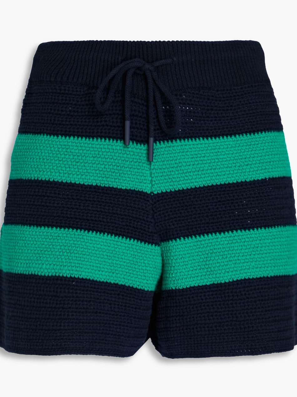 striped cotton shorts