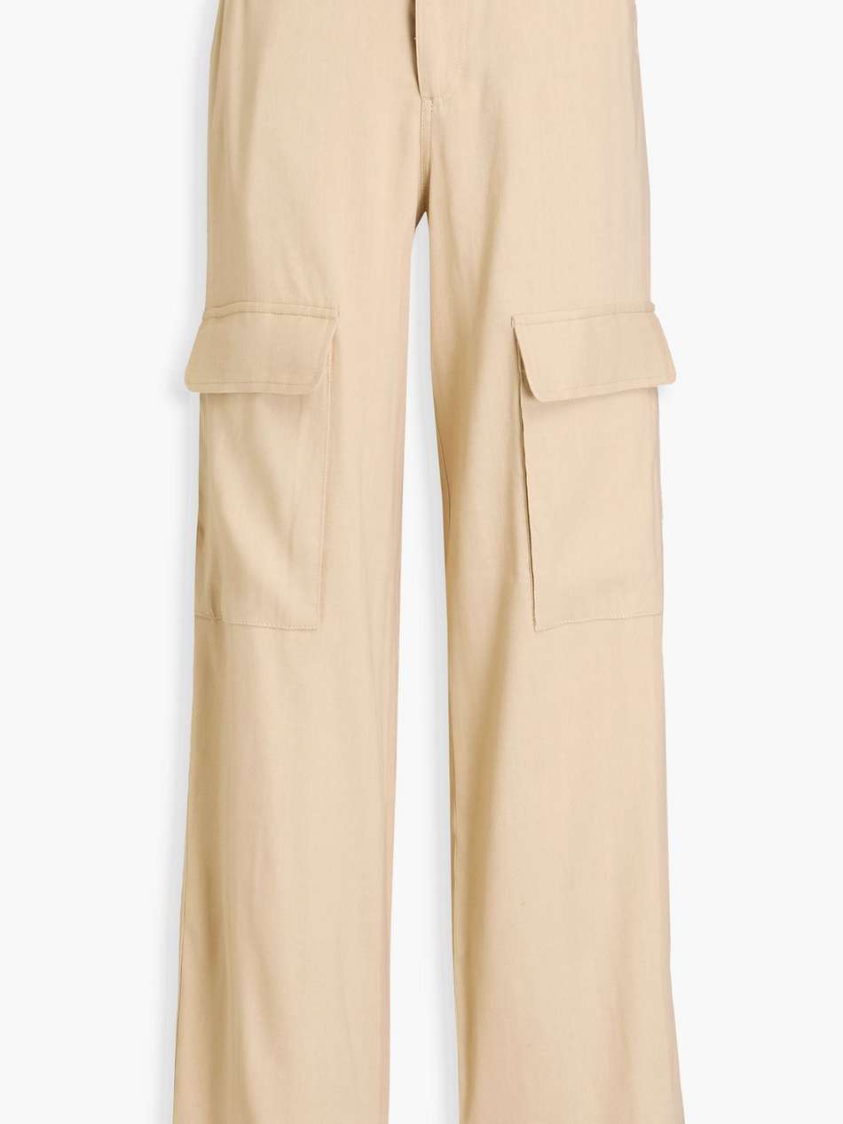linen-blend twill cargo pants