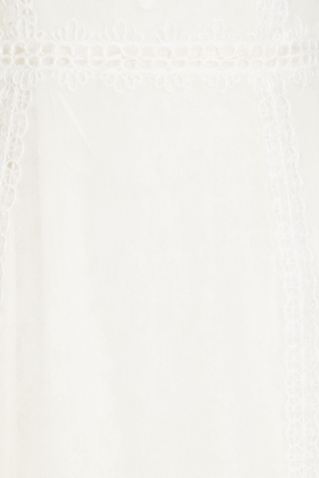 DOLCE&GABBANA Midikleid aus einer Baumwollmischung mit Häkelspitzenbesatz