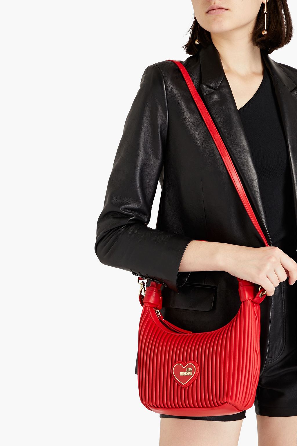 LOVE MOSCHINO Quilted faux textured-leather tote