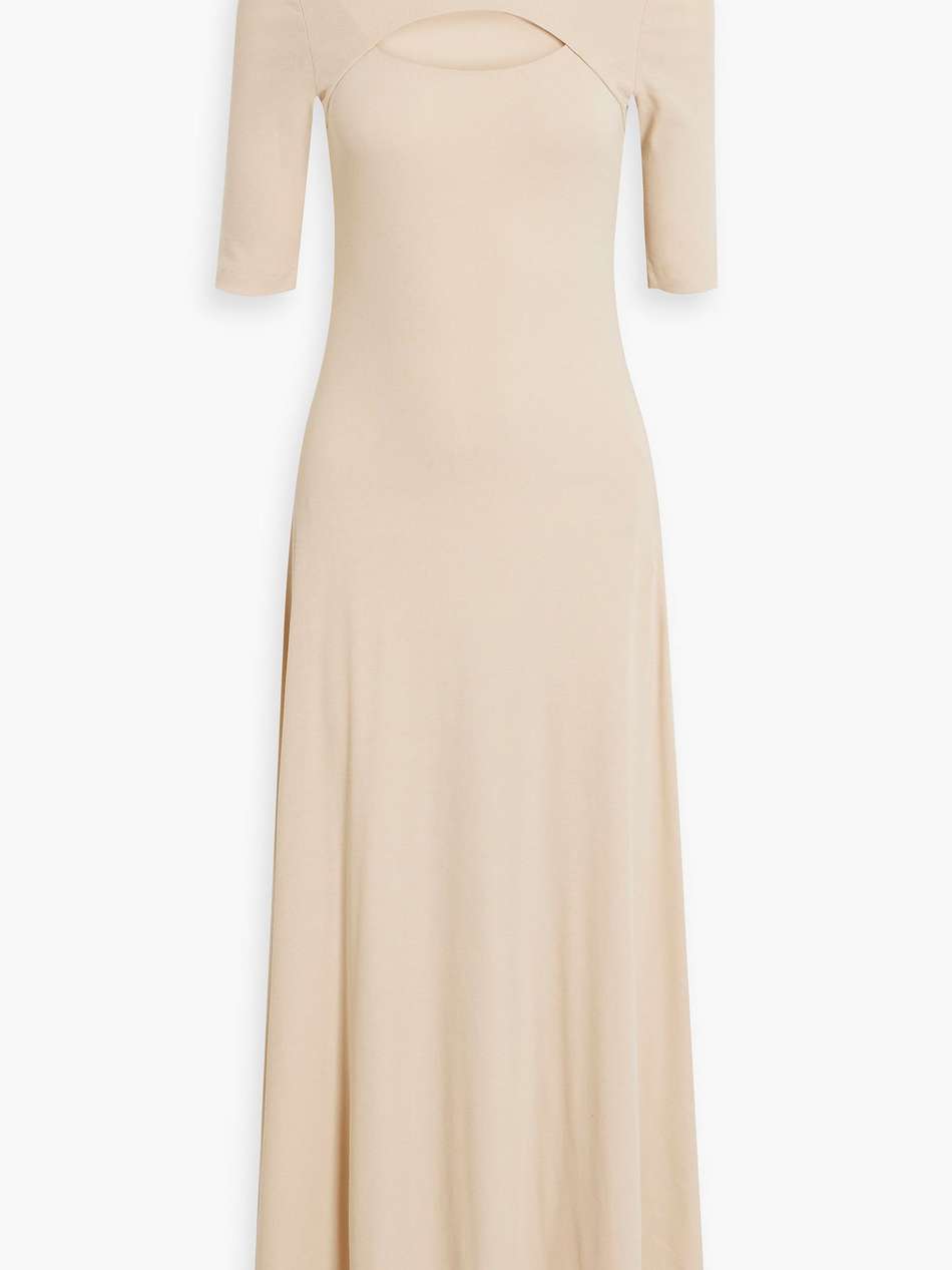 cutout cotton-jersey maxi dress