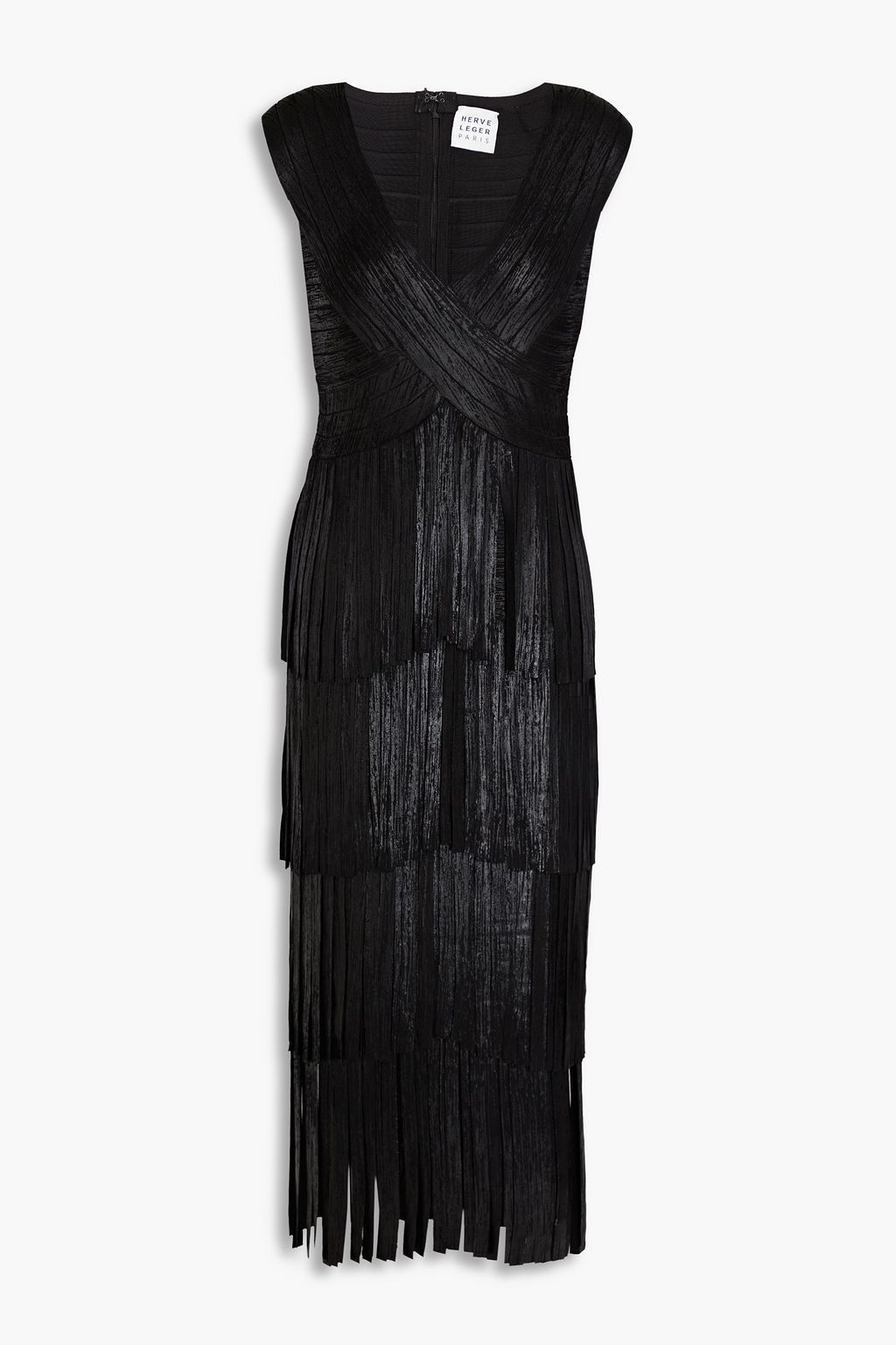 herve leger fringe dress