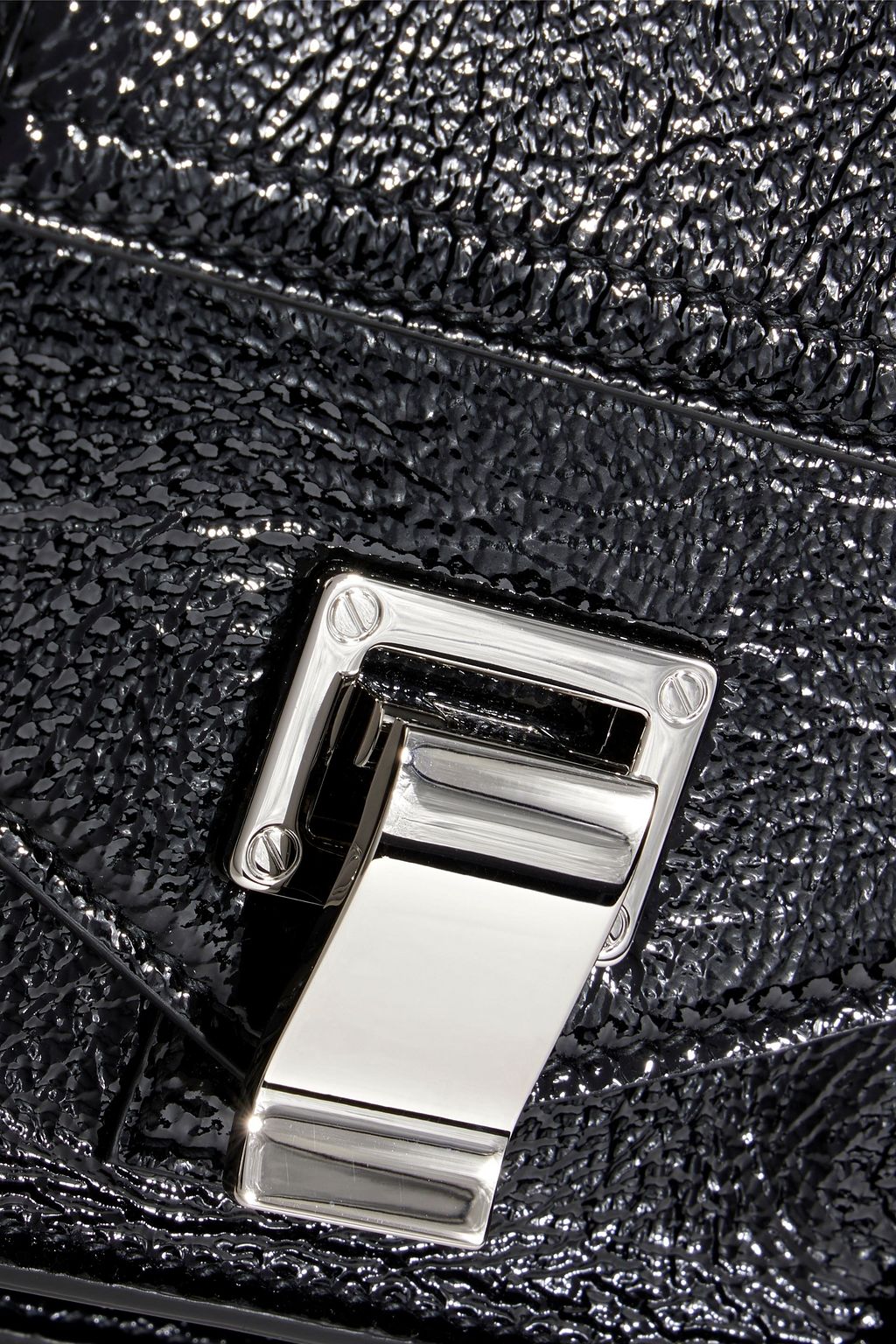 PROENZA SCHOULER PS1 Tiny crinkled patent-leather tote