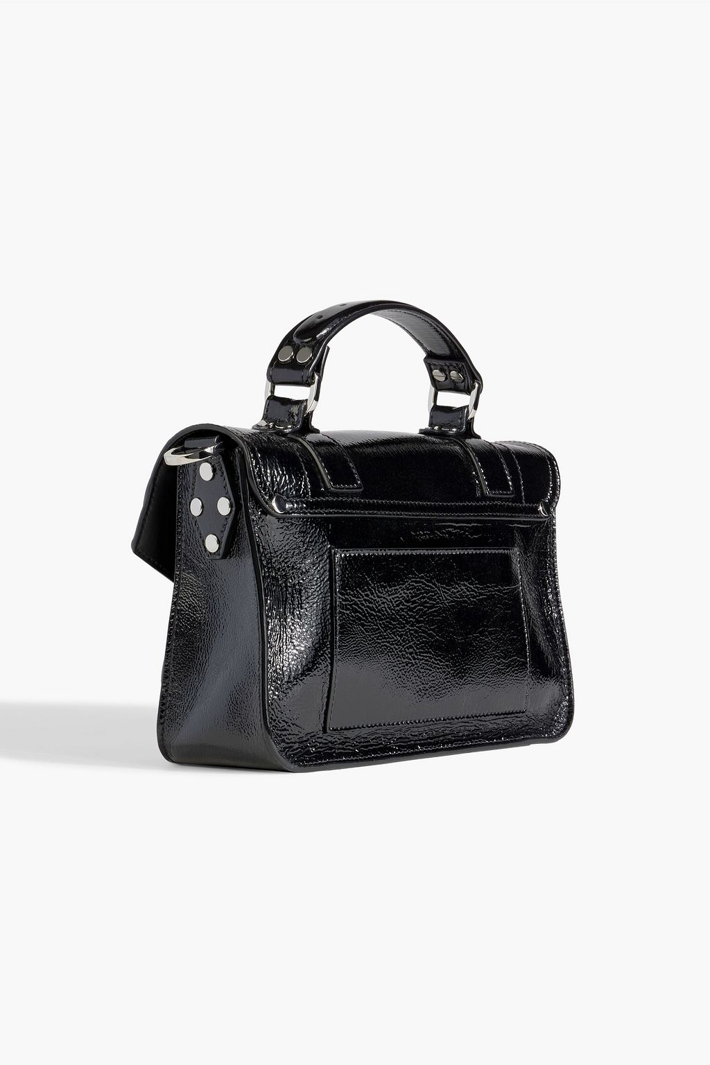 PROENZA SCHOULER PS1 Tiny crinkled patent-leather tote